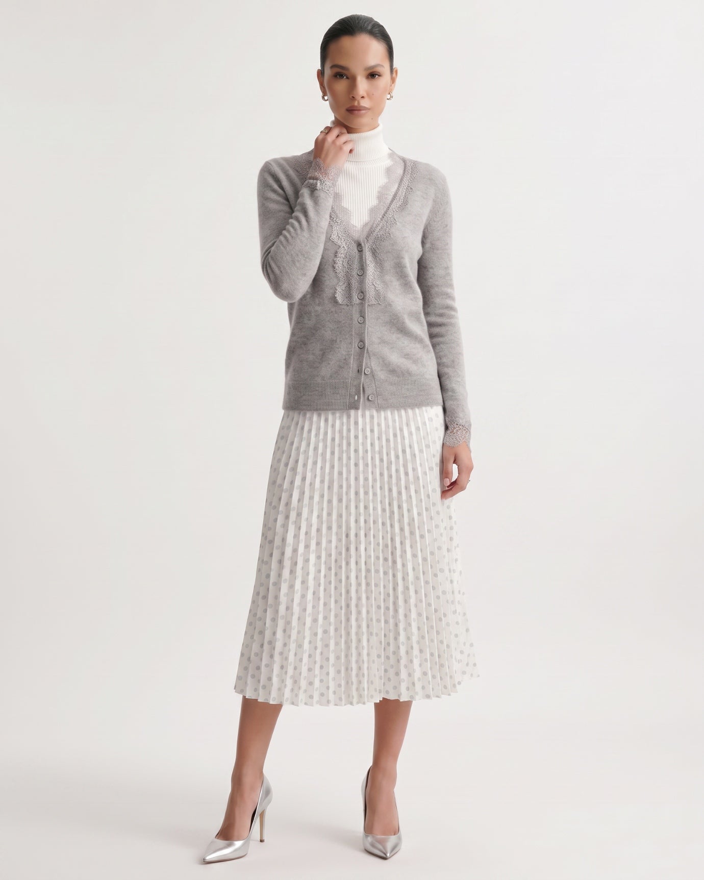 Rihanna Lace Cashmere Cardigan
