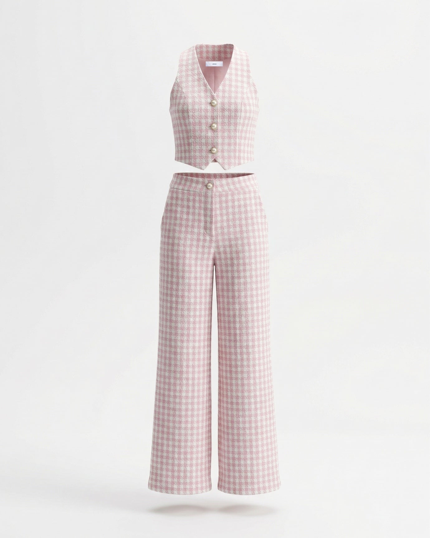 Pink Coat waist two-piece set