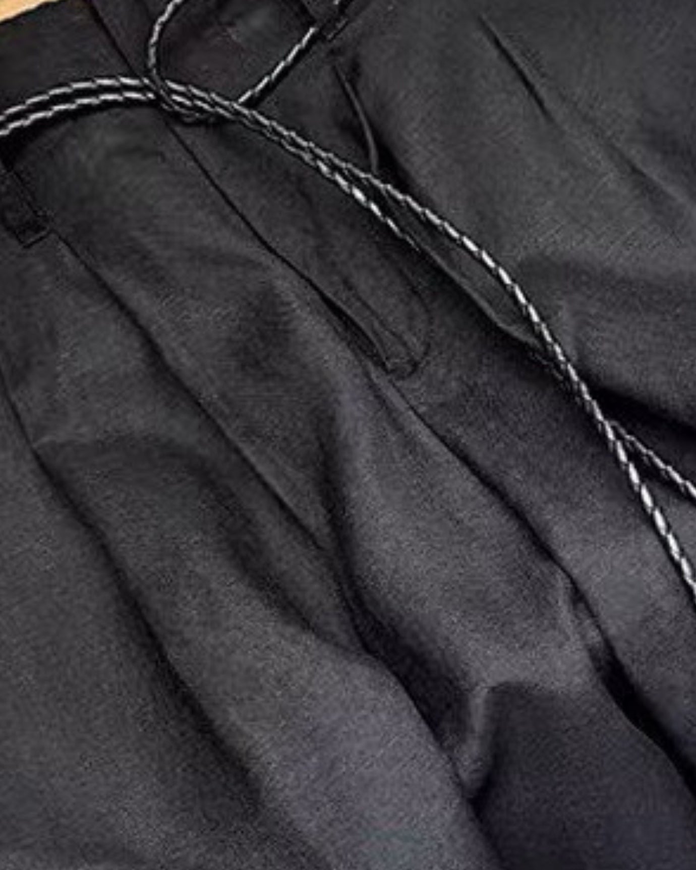 Lina High End Black LInen Trousers