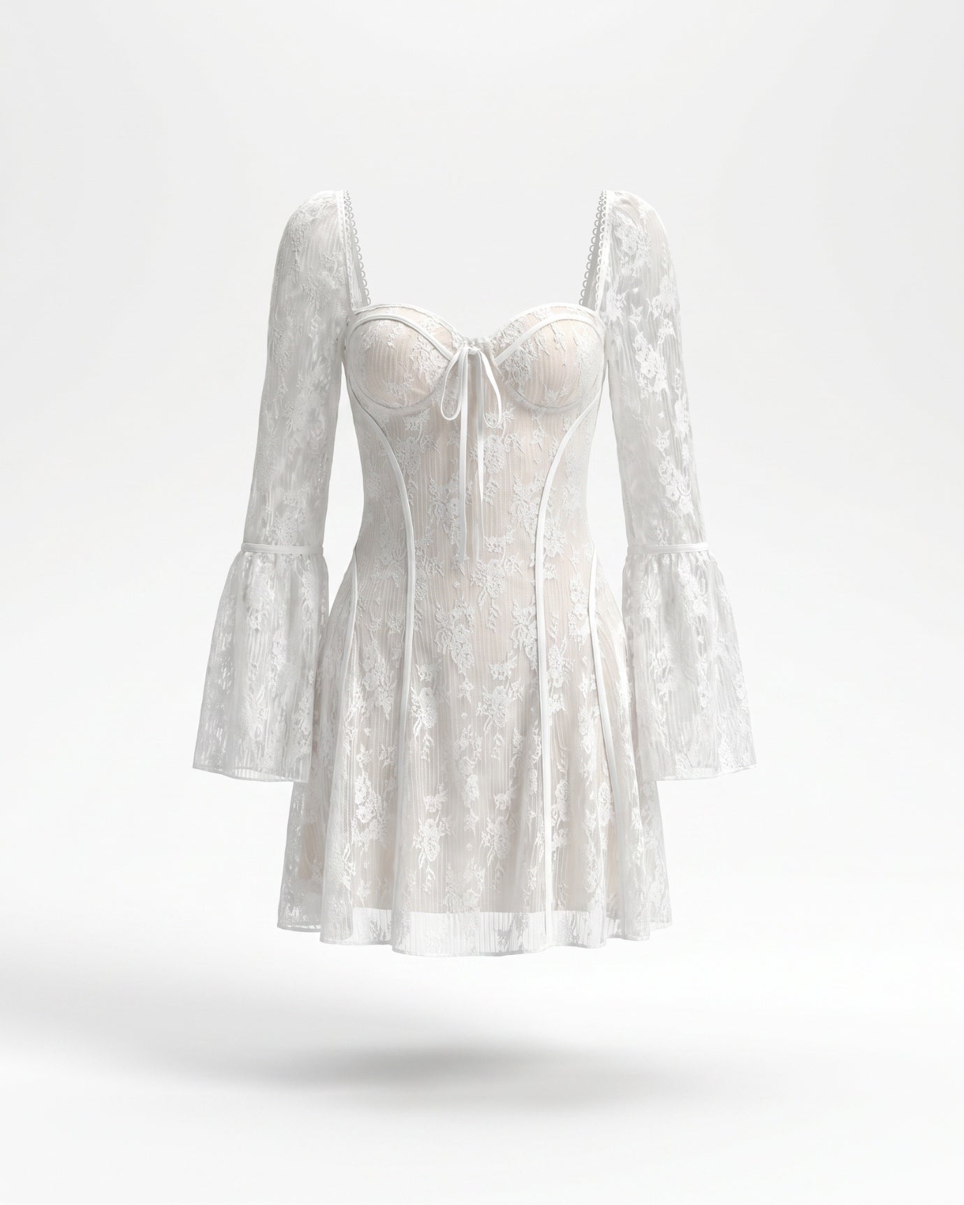 Marbella Lace Dress Flared Sleeves