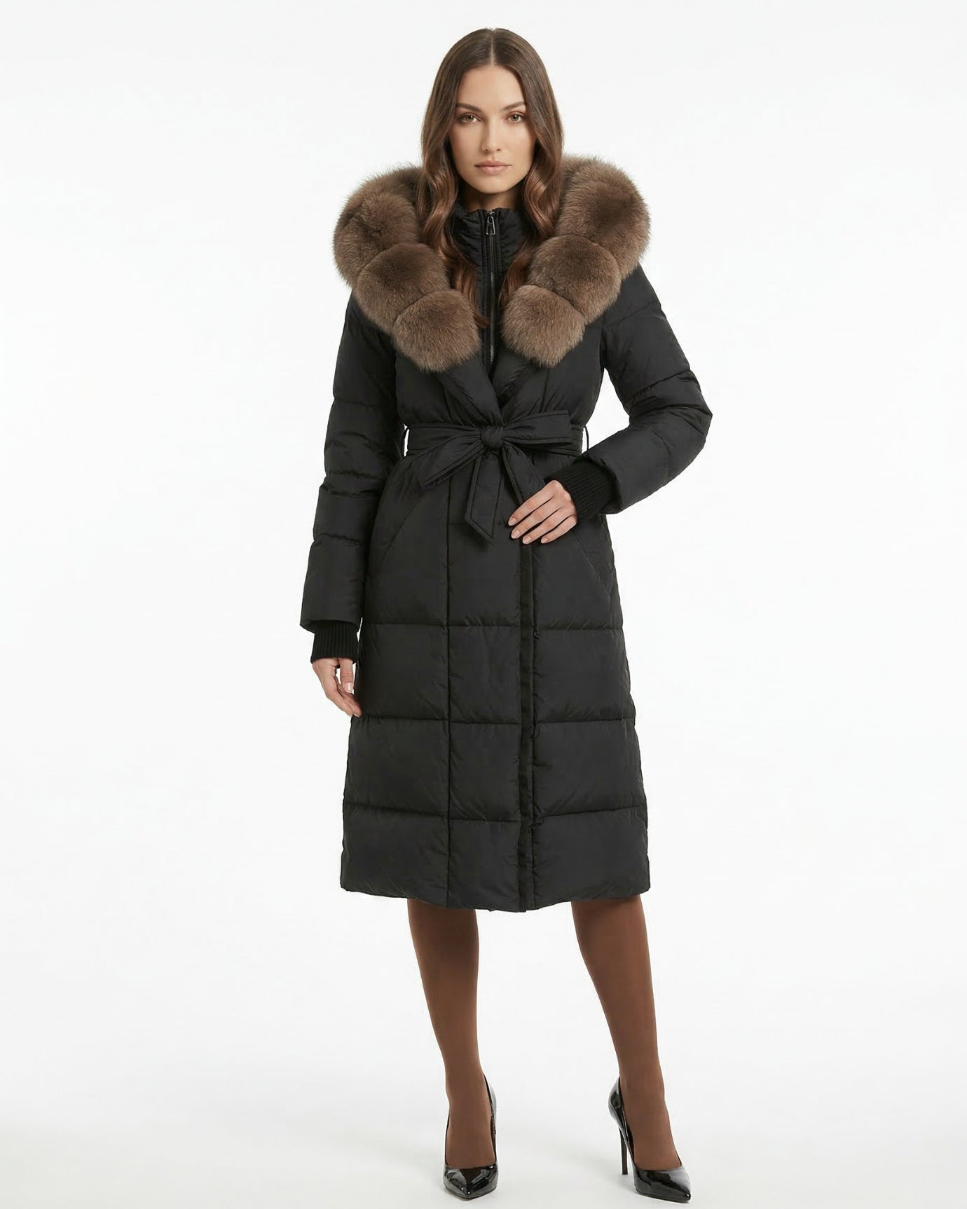 Kira Fox Fur Collar Down Coat
