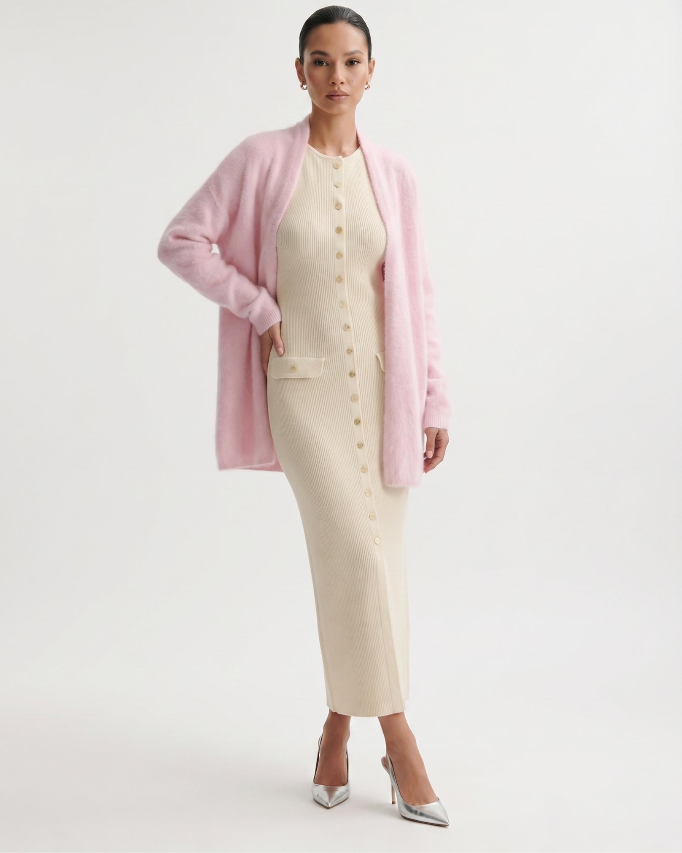 Lia Pure Cashmere Knit Cardigan