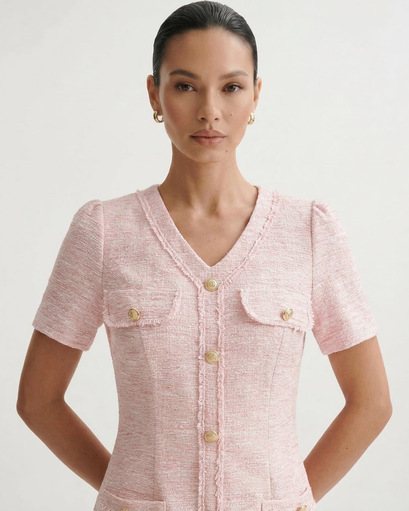 Kara High-End Short Sleeve Dress