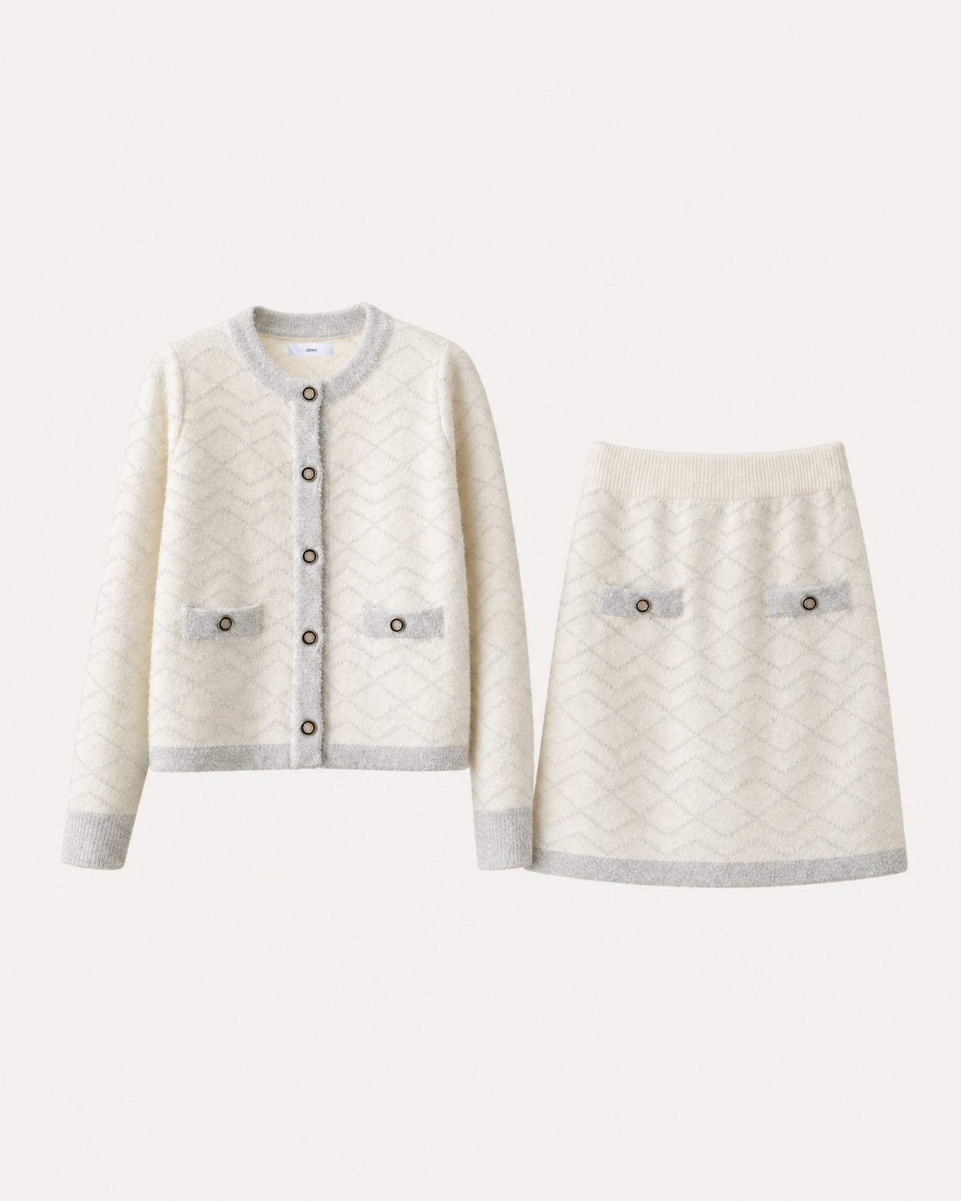Diana Tweed-Style Knit Skirt Set