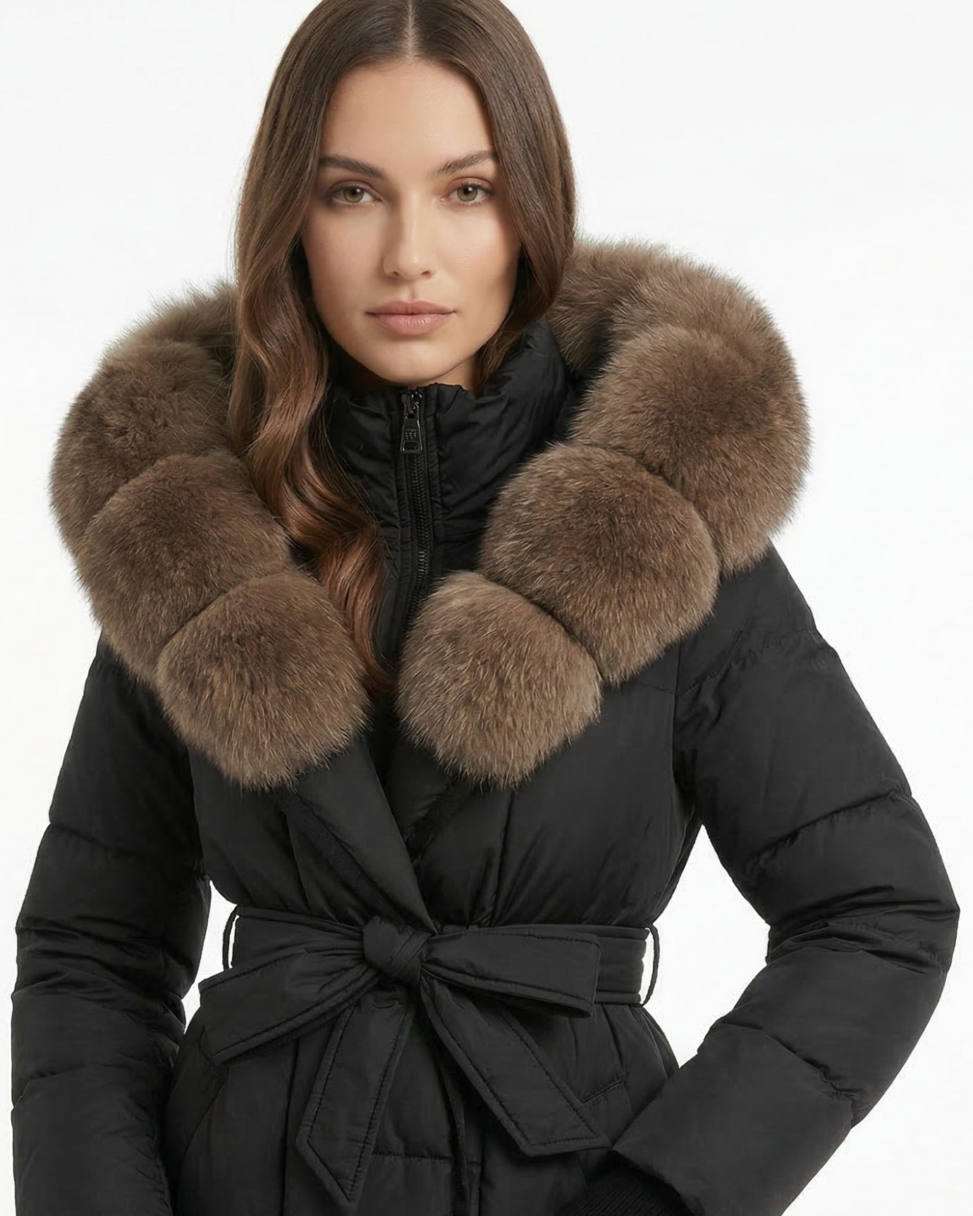 Kira Fox Fur Collar Down Coat