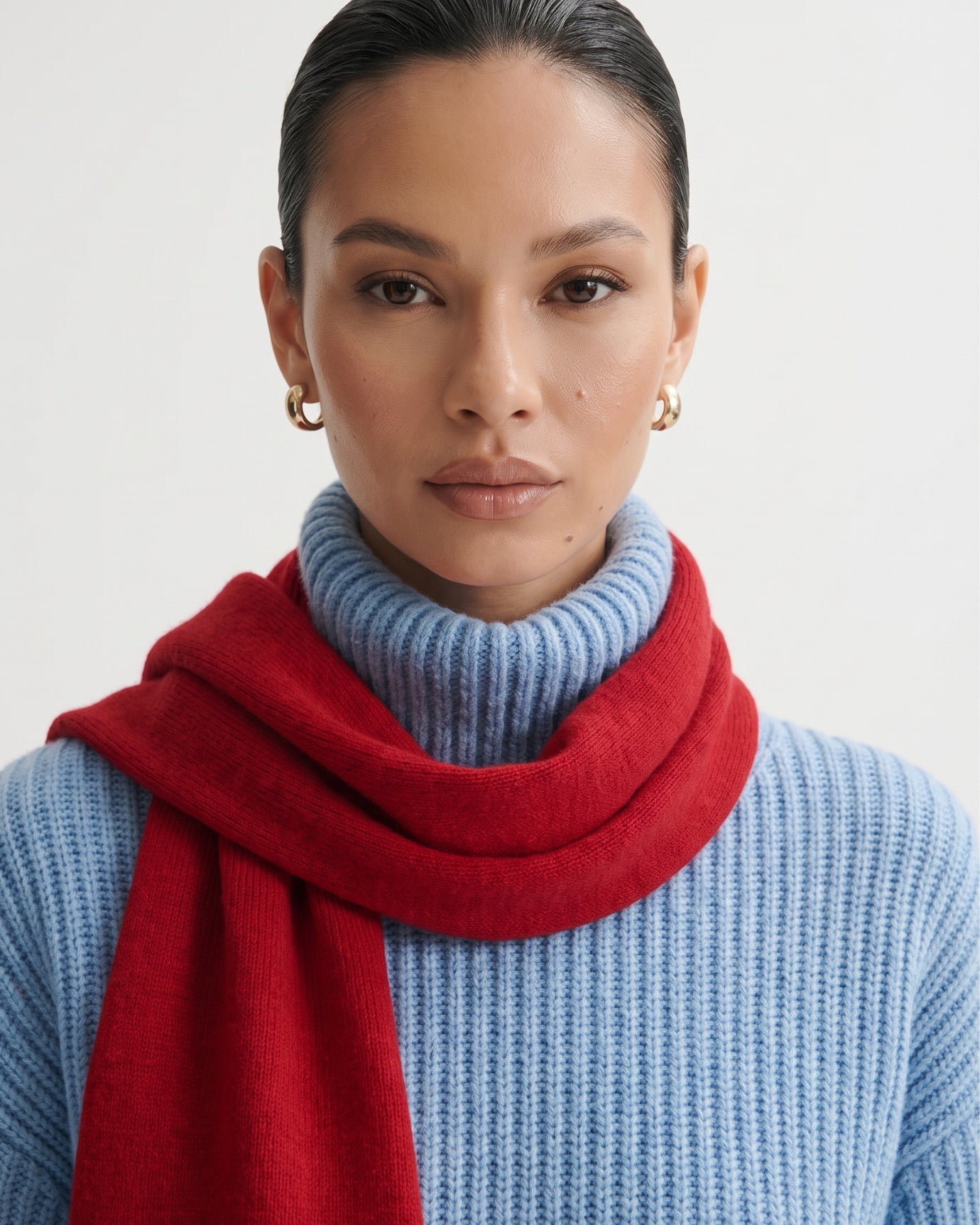 NY Cashmere Scarf Knitted