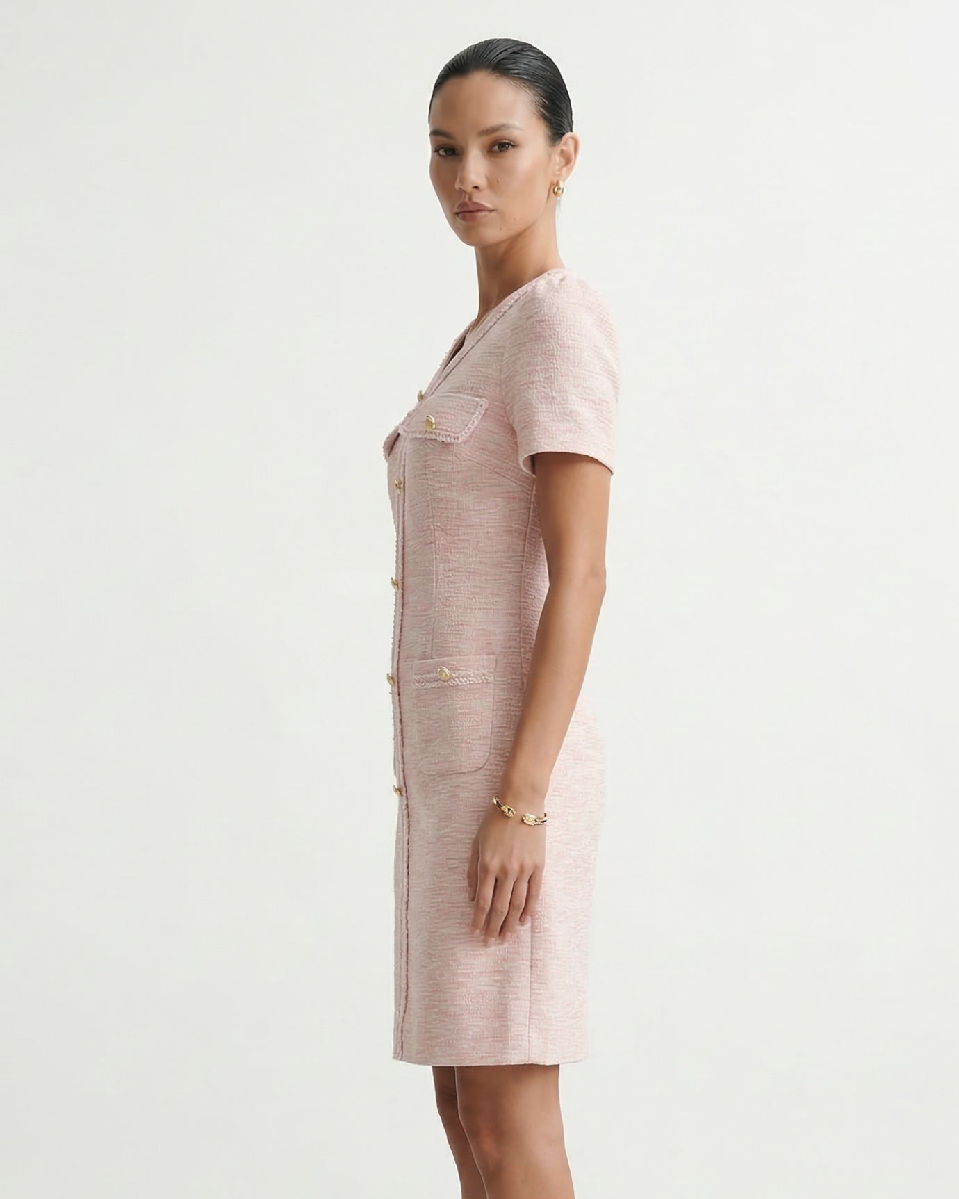 Kara High-End Short Sleeve Dress