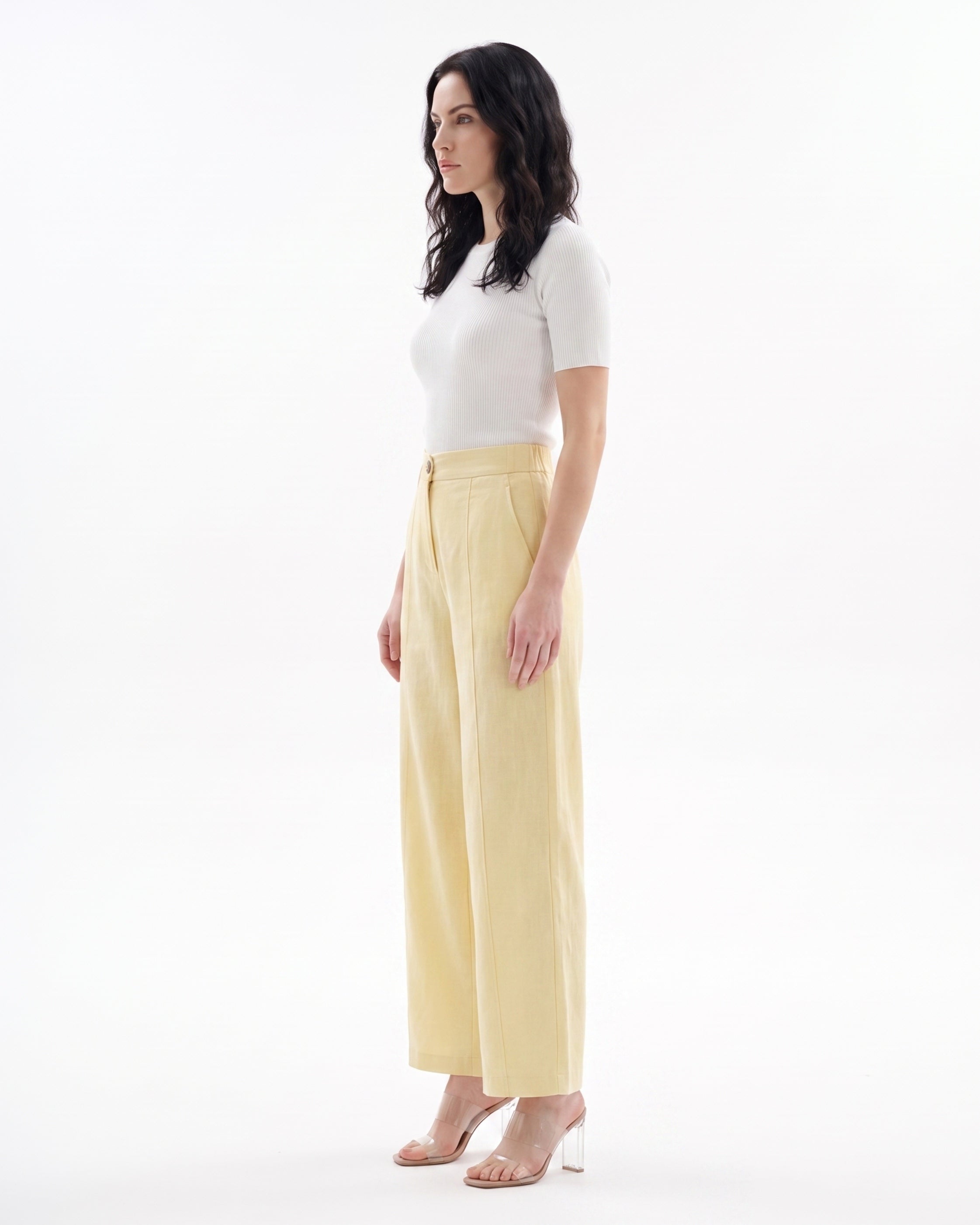 Lauren Wide Leg Linen Pants