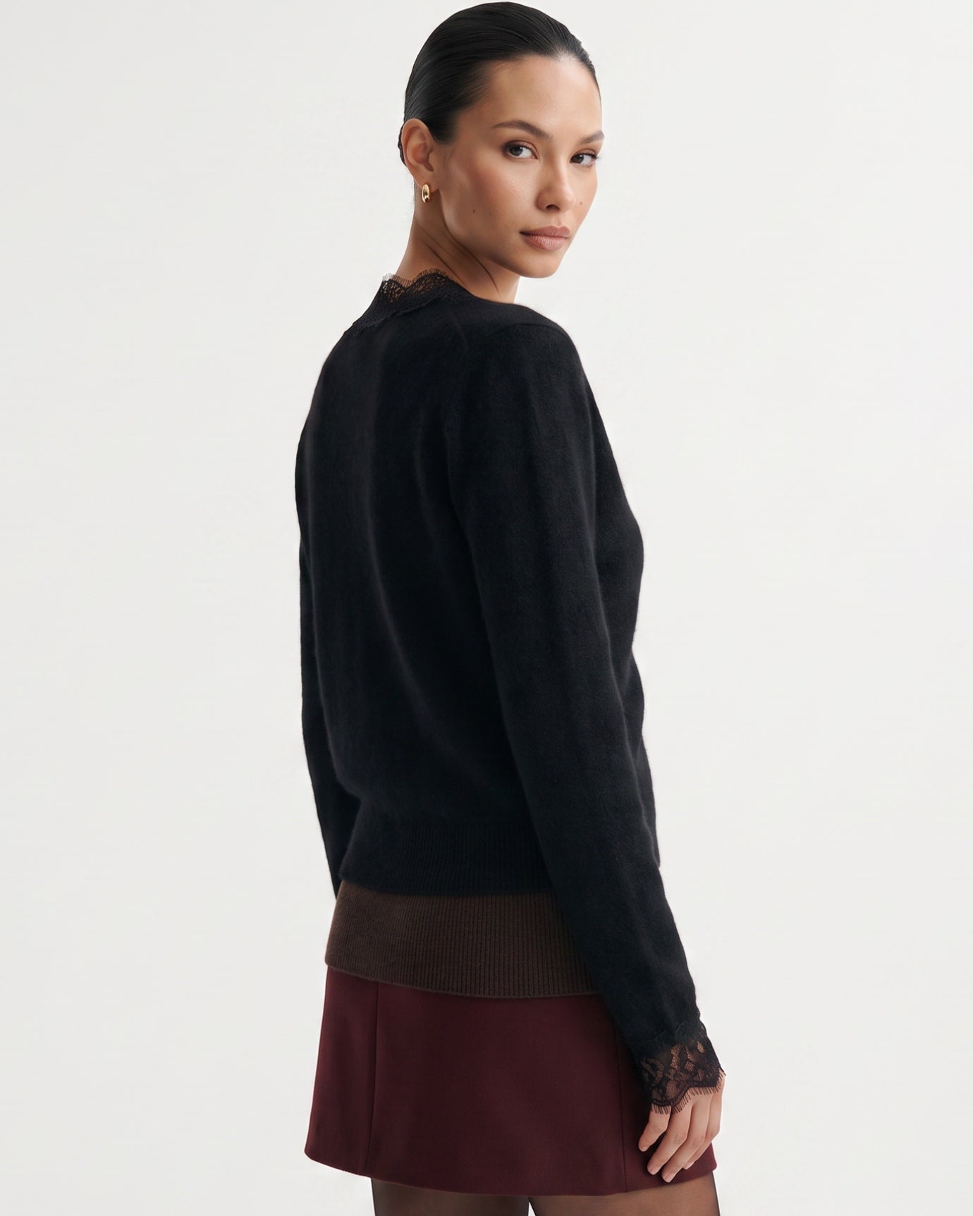 Rihanna Lace Cashmere Cardigan