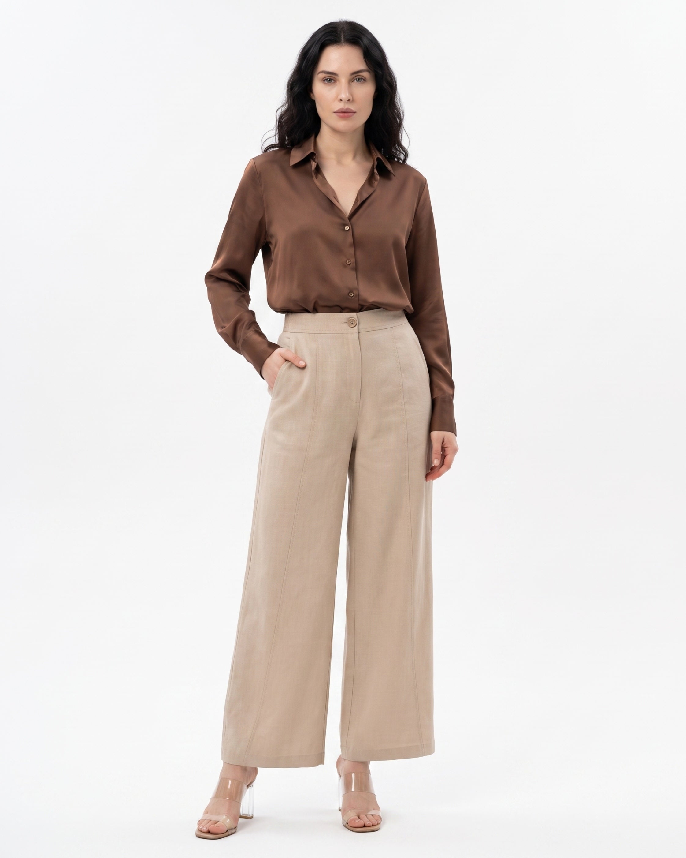 Lauren Wide Leg Linen Pants