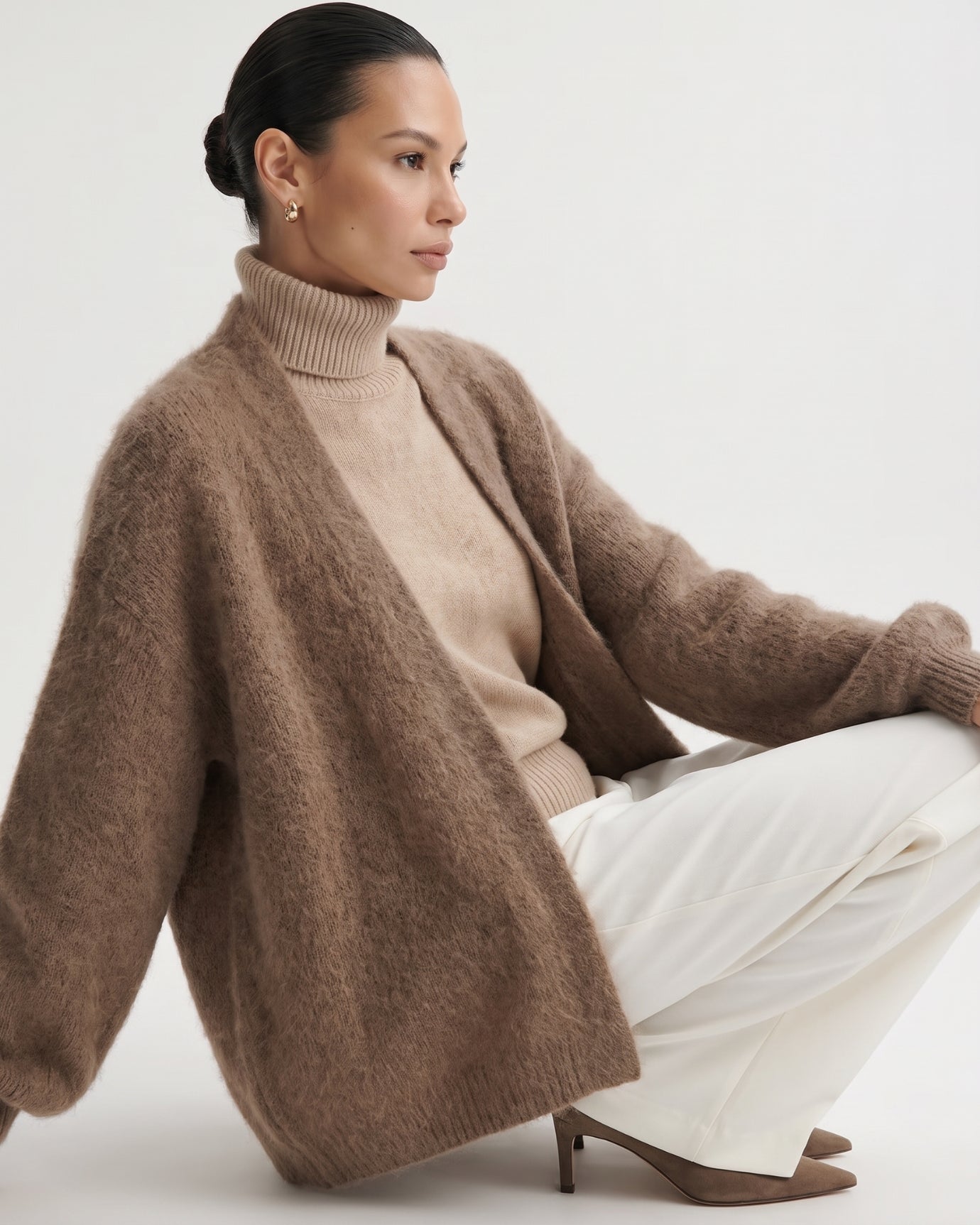 Lia Pure Cashmere Knit Cardigan