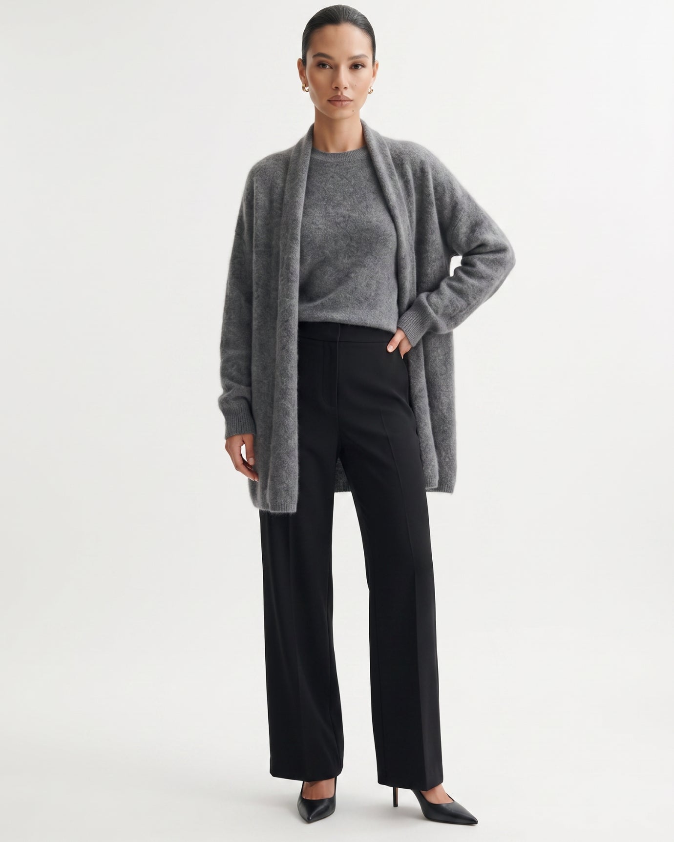 Lia Pure Cashmere Knit Cardigan