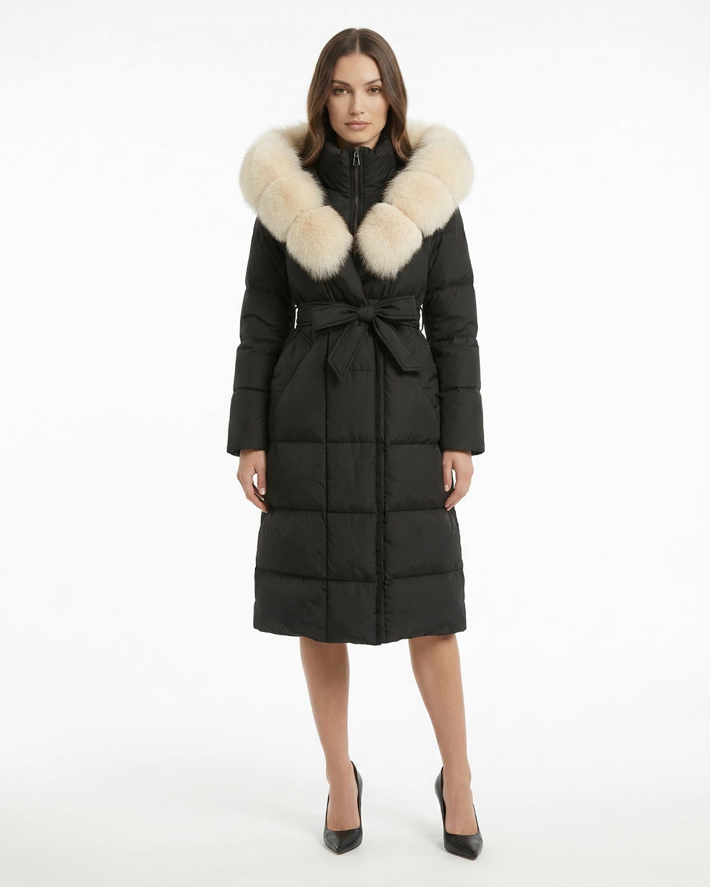Kira Fox Fur Collar Down Coat