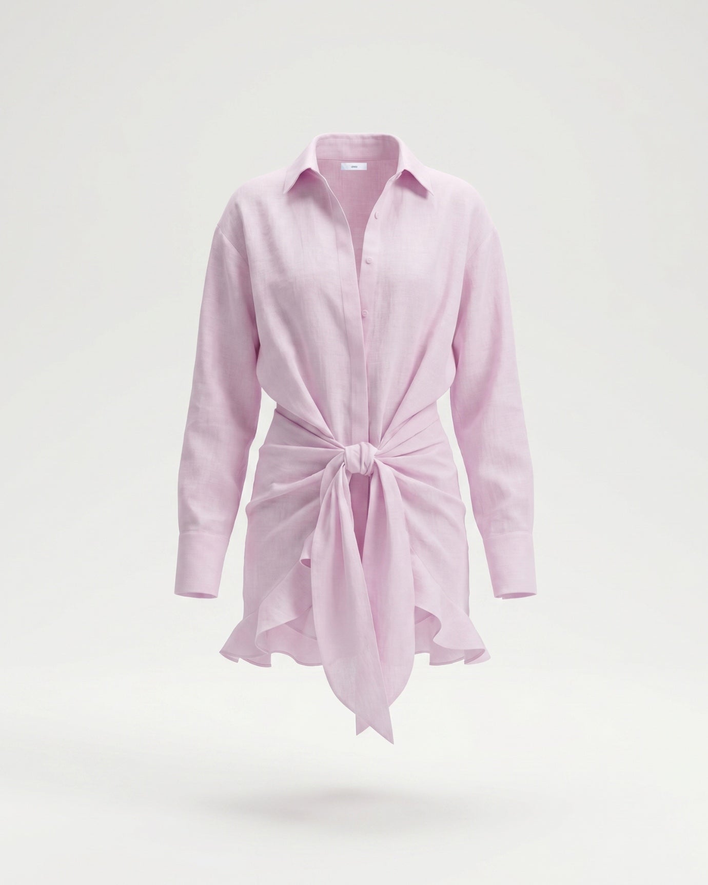 Eng anliegendes Baumwoll-Hemdblusenkleid