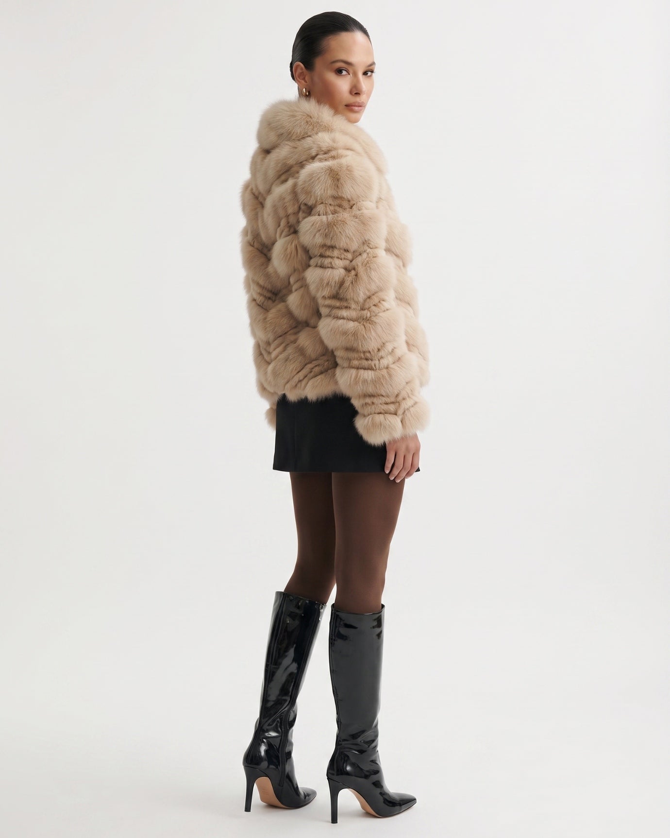 High-End Real Fox Fur Jacket Double-Sided Fur Coat