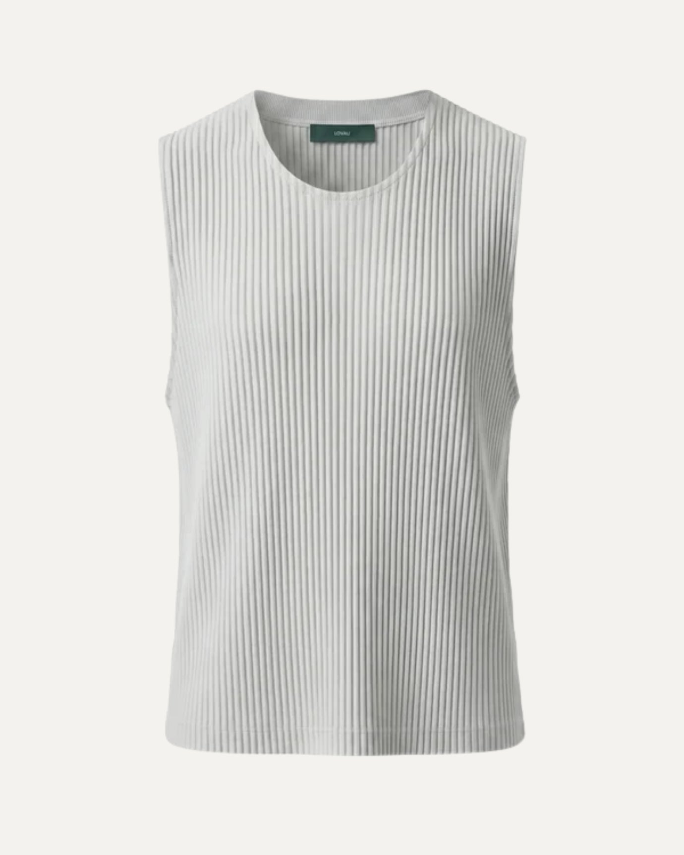 High-End Pleated Gray Vest T-shirt