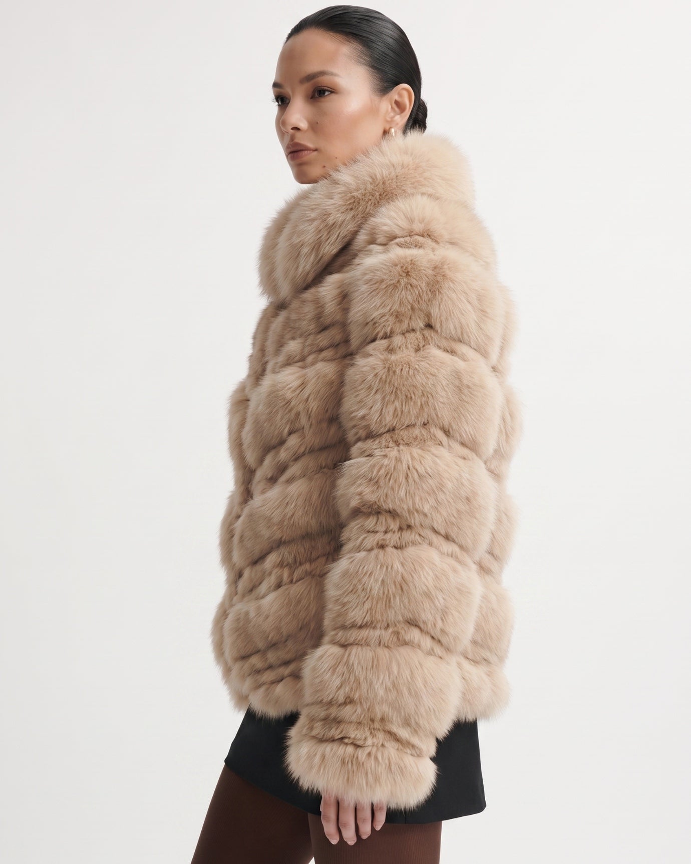 High-End Real Fox Fur Jacket Double-Sided Fur Coat