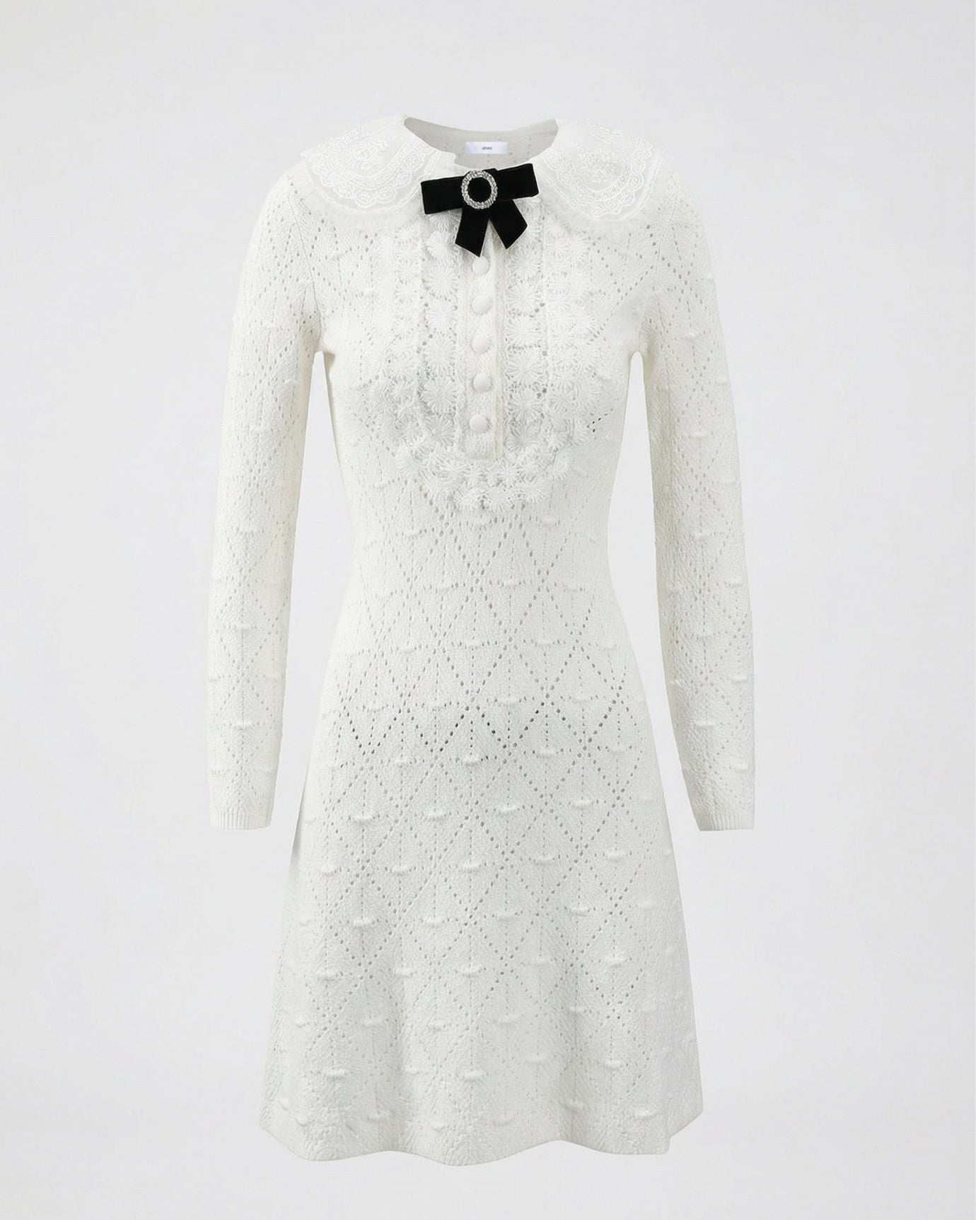 Kira Aesthetic White Knitted Dress