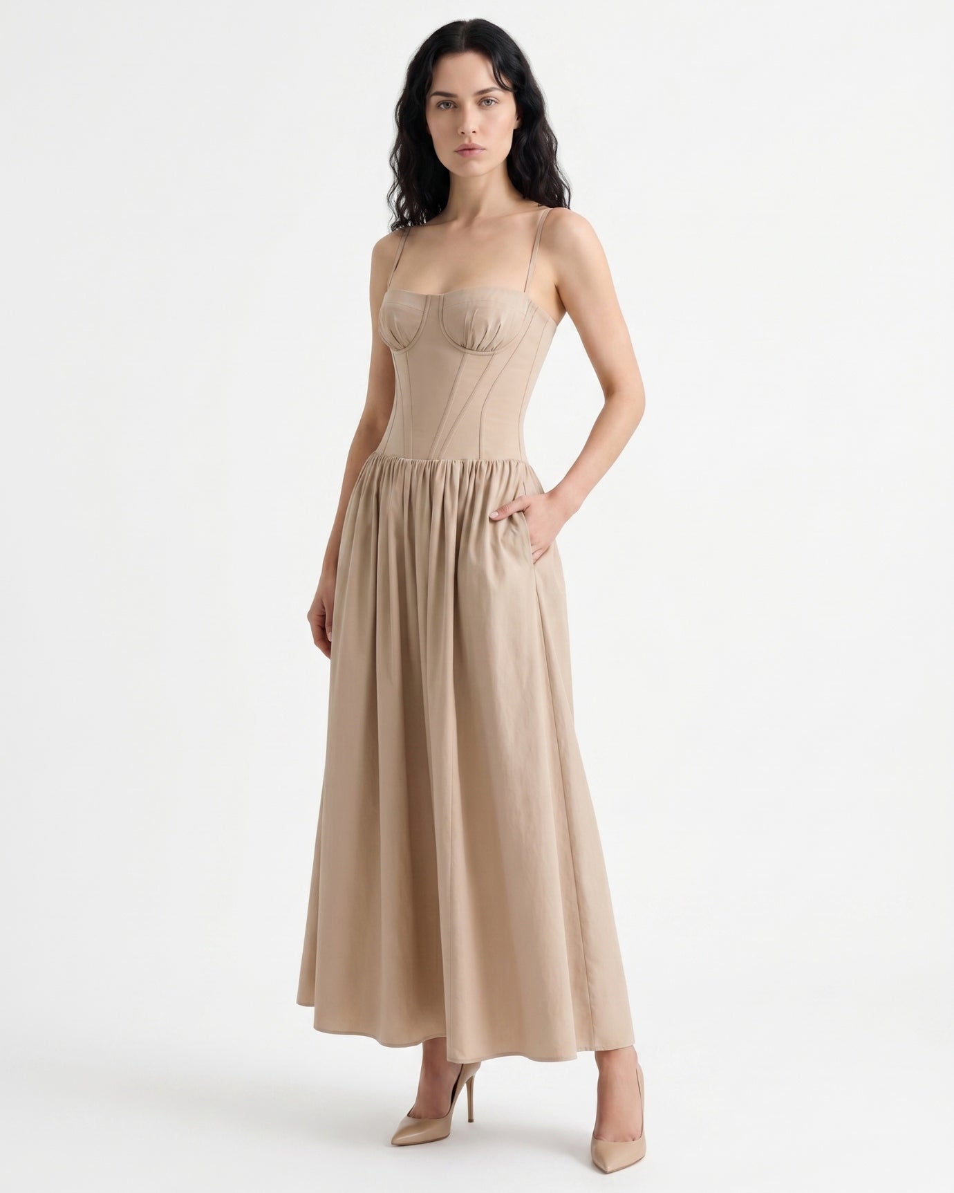 Elegant Santorini Strapless Dress