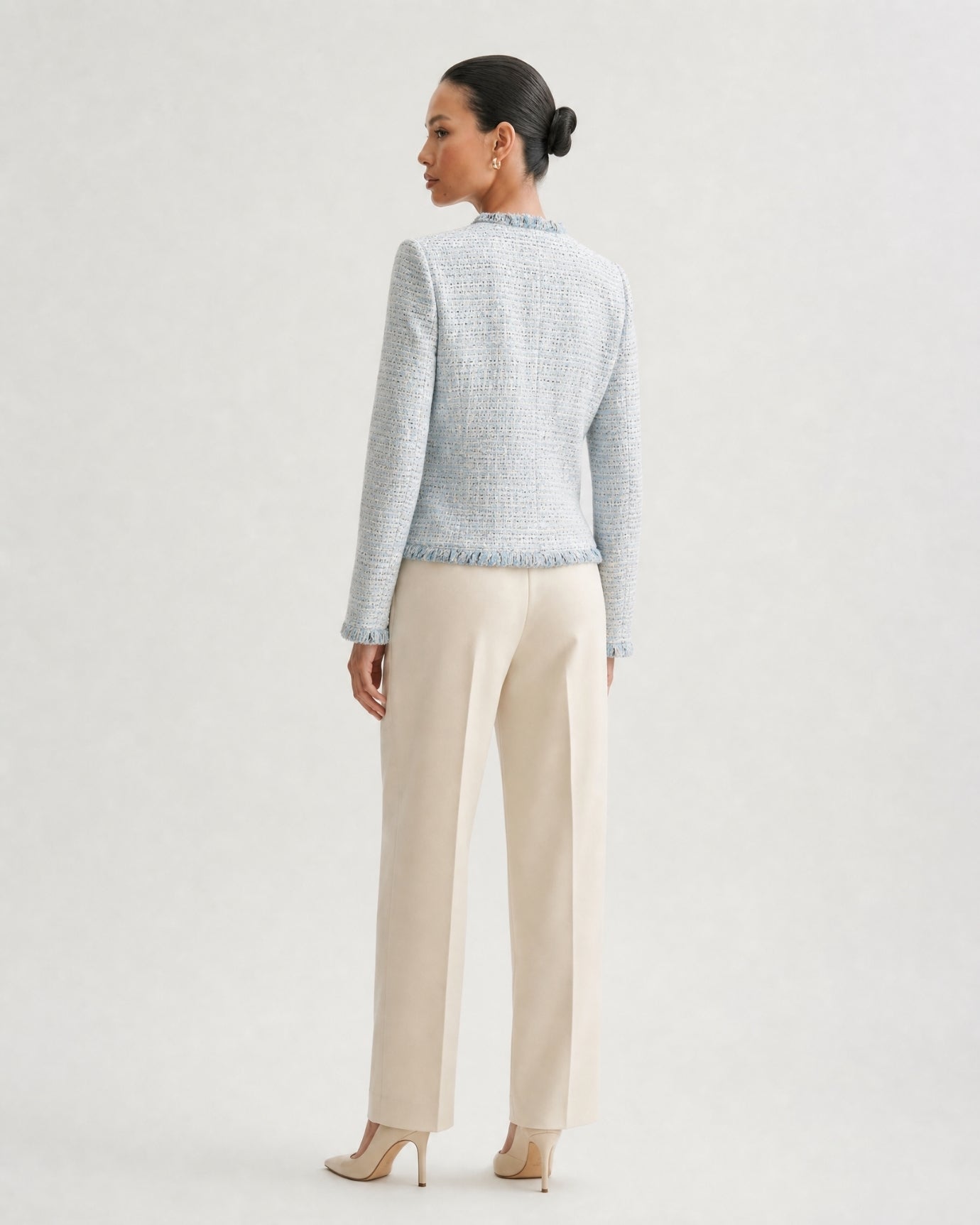 Parisian Style Woven Tweed Cardigan Jacket