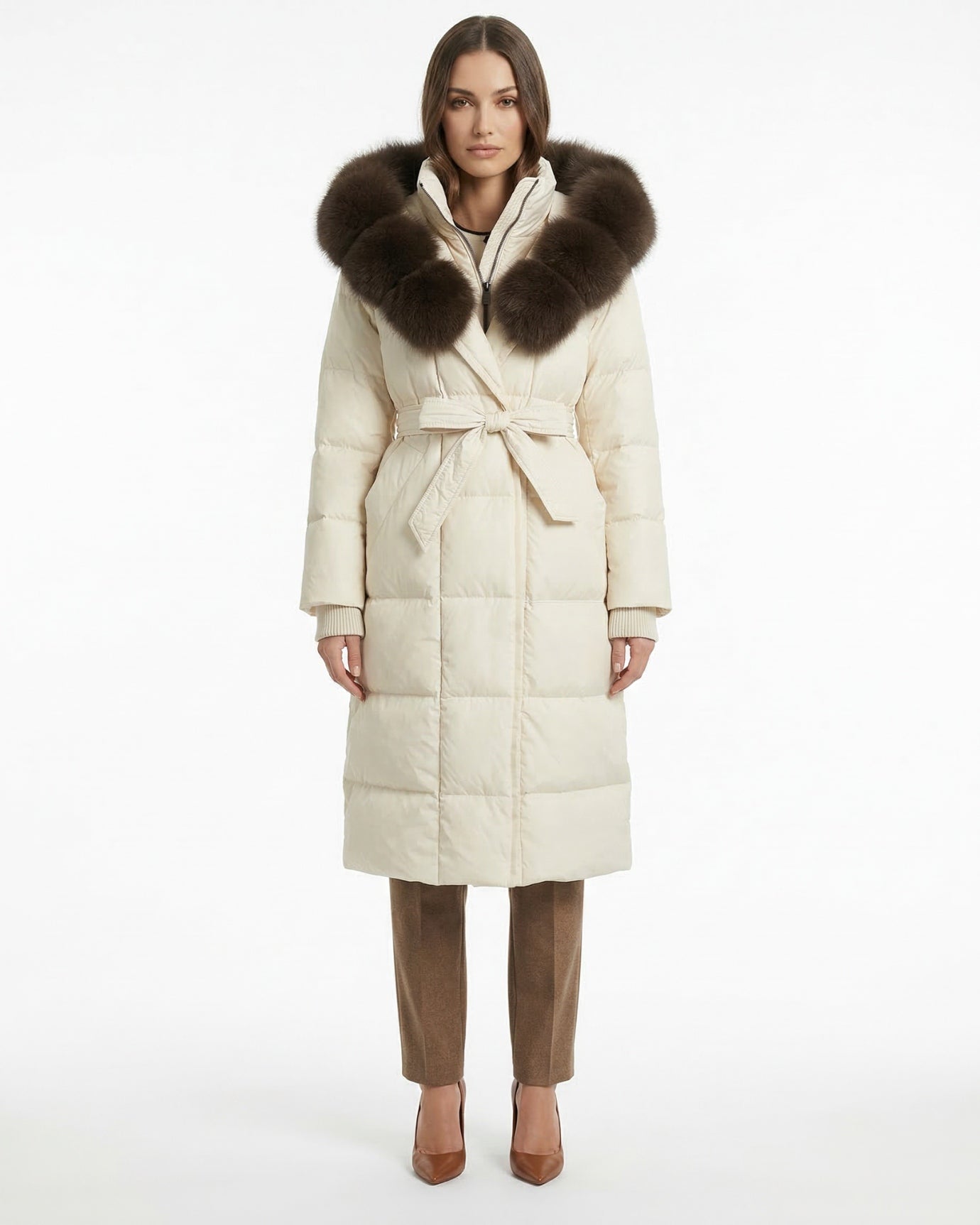 Kira Fox Fur Collar Down Coat