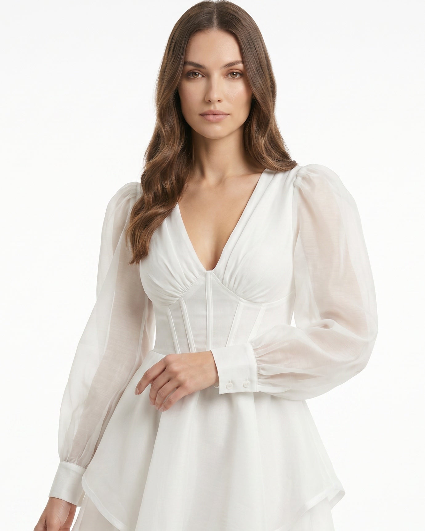 Sicily Mini White Dress A-Line Skirt