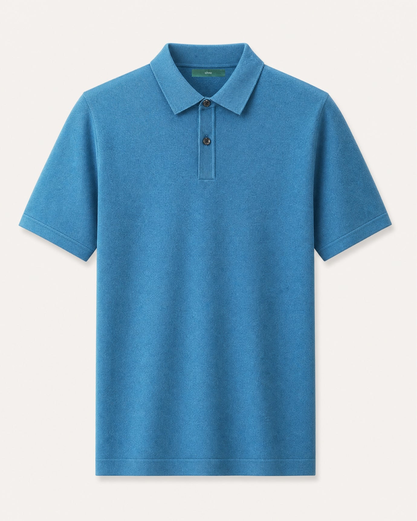 Short-Sleeve Merino Wool Collared Knit Polo