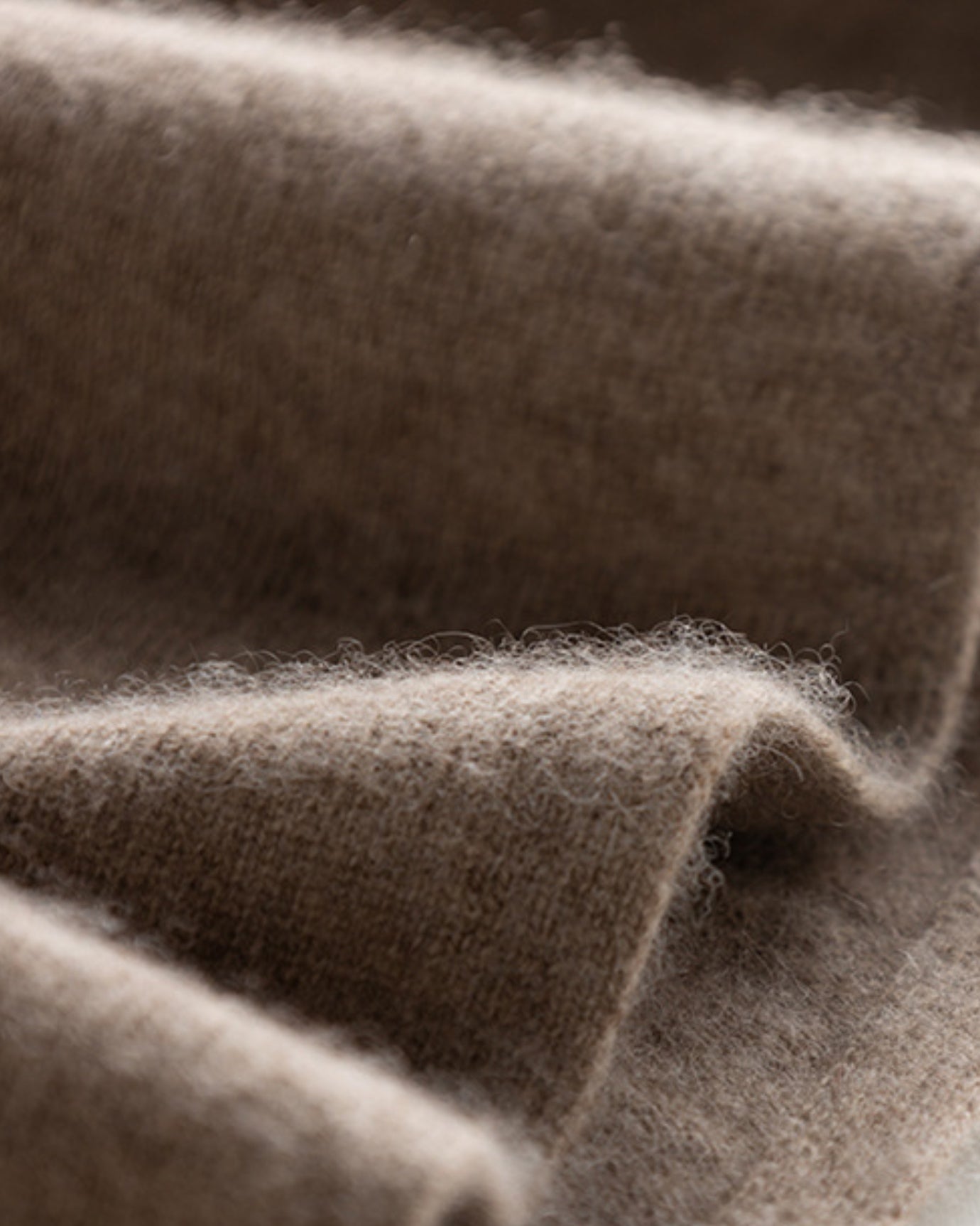 Selena High-neck fitted cashmere dress with French hem