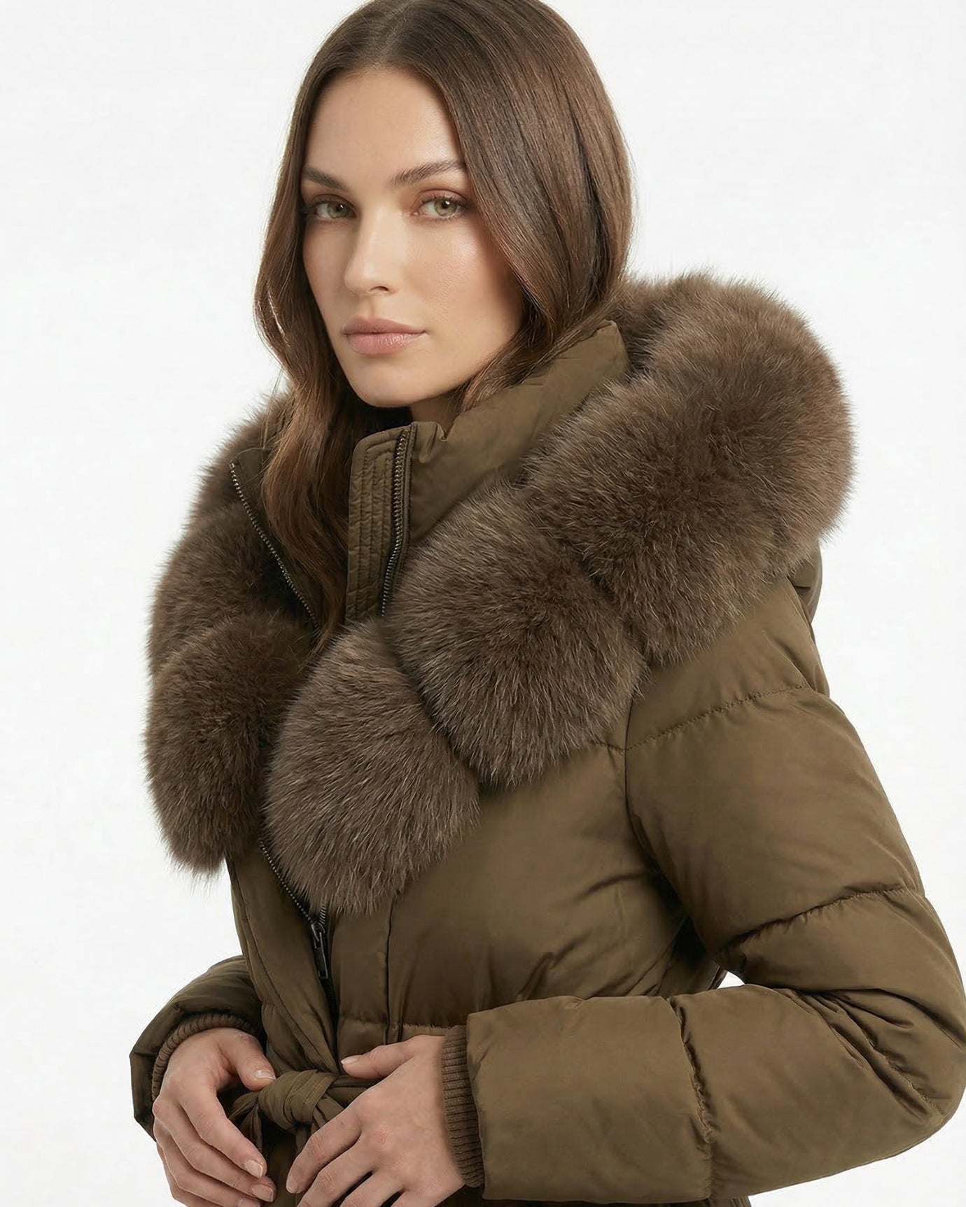 Kira Fox Fur Collar Down Coat