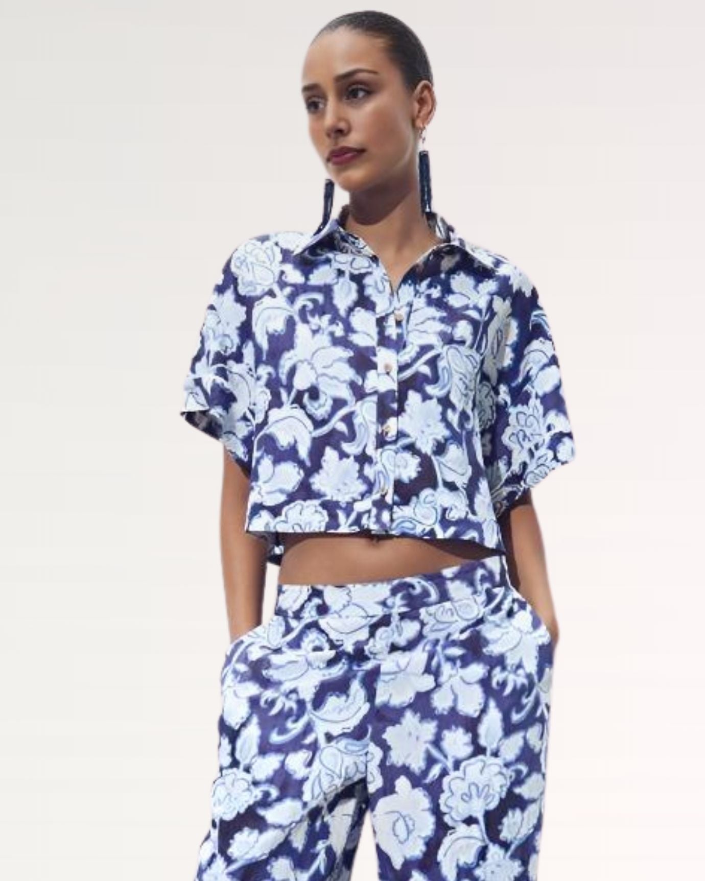 Blue Flower Shirt