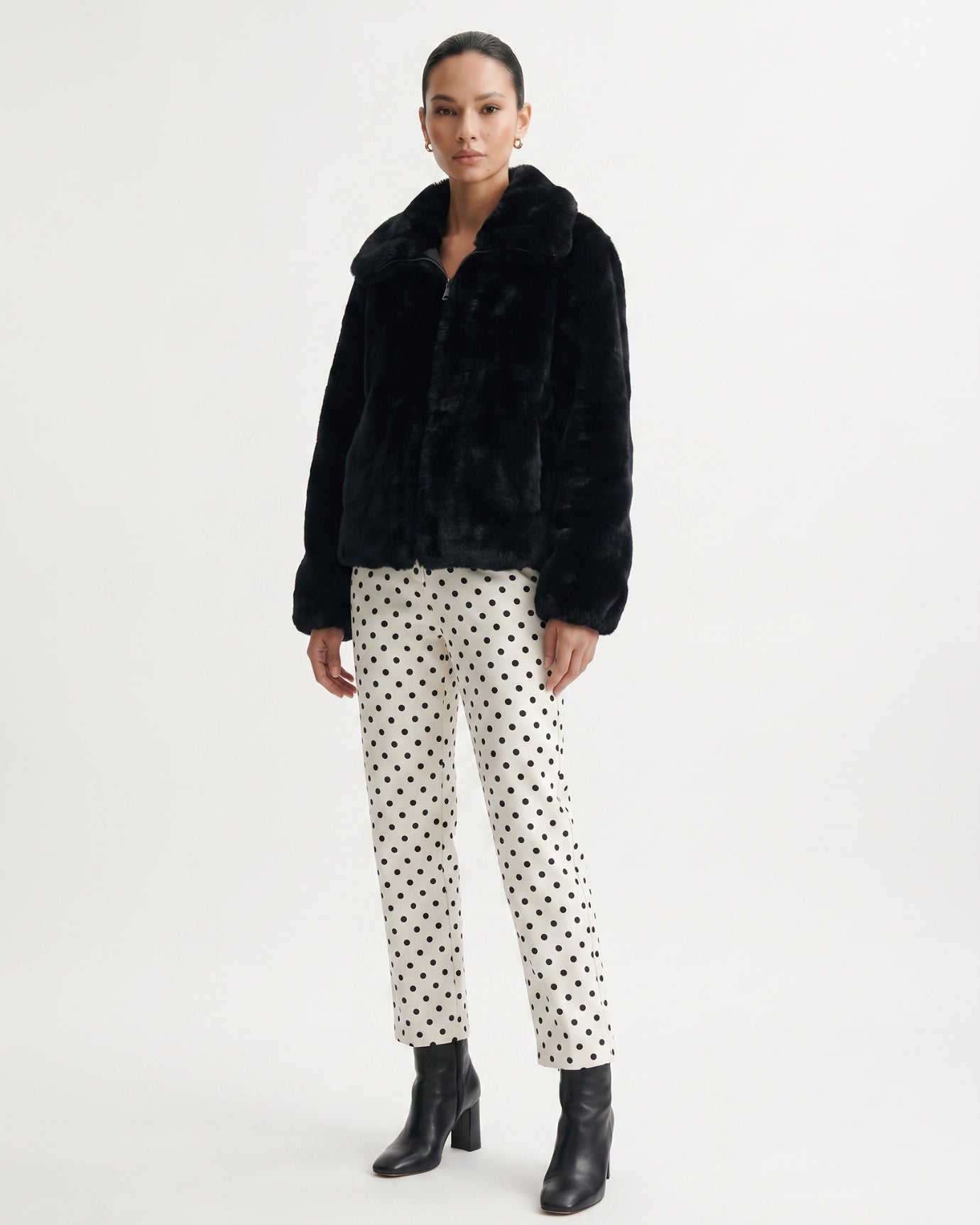 Cindy Thickened Fur Coat Short Turn-Down Collar Jacket