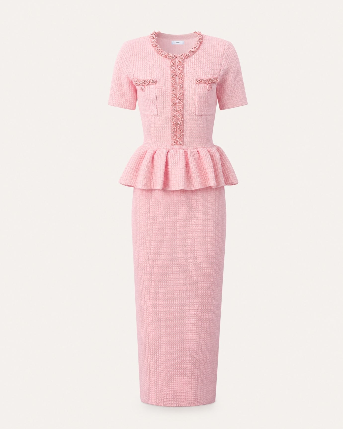 Embellished Short Sleeve Dress