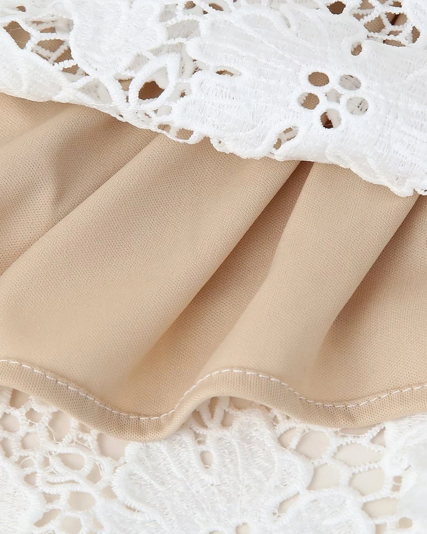 White Lace Mesh Sling Dress