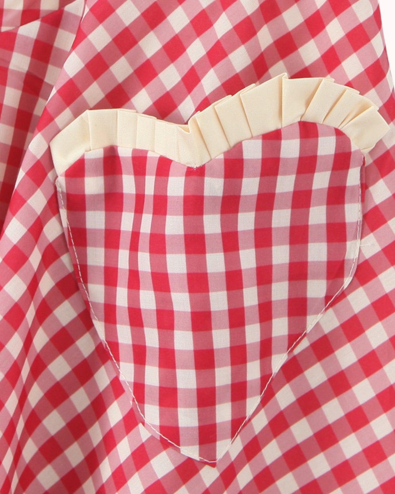 Red Plaid Halter Mini Dress with Heart Pocket