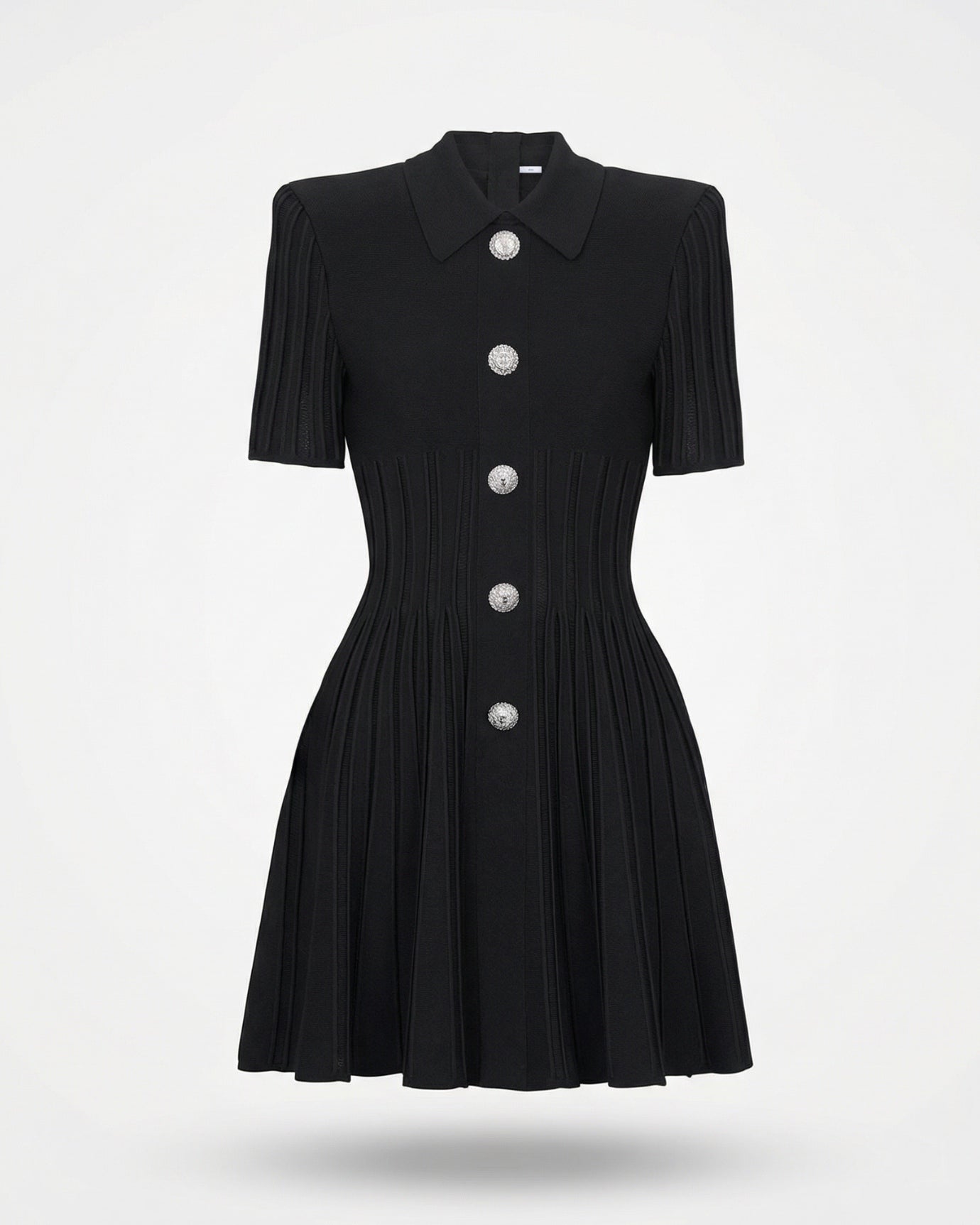 Anna Collared Knit Short Dress