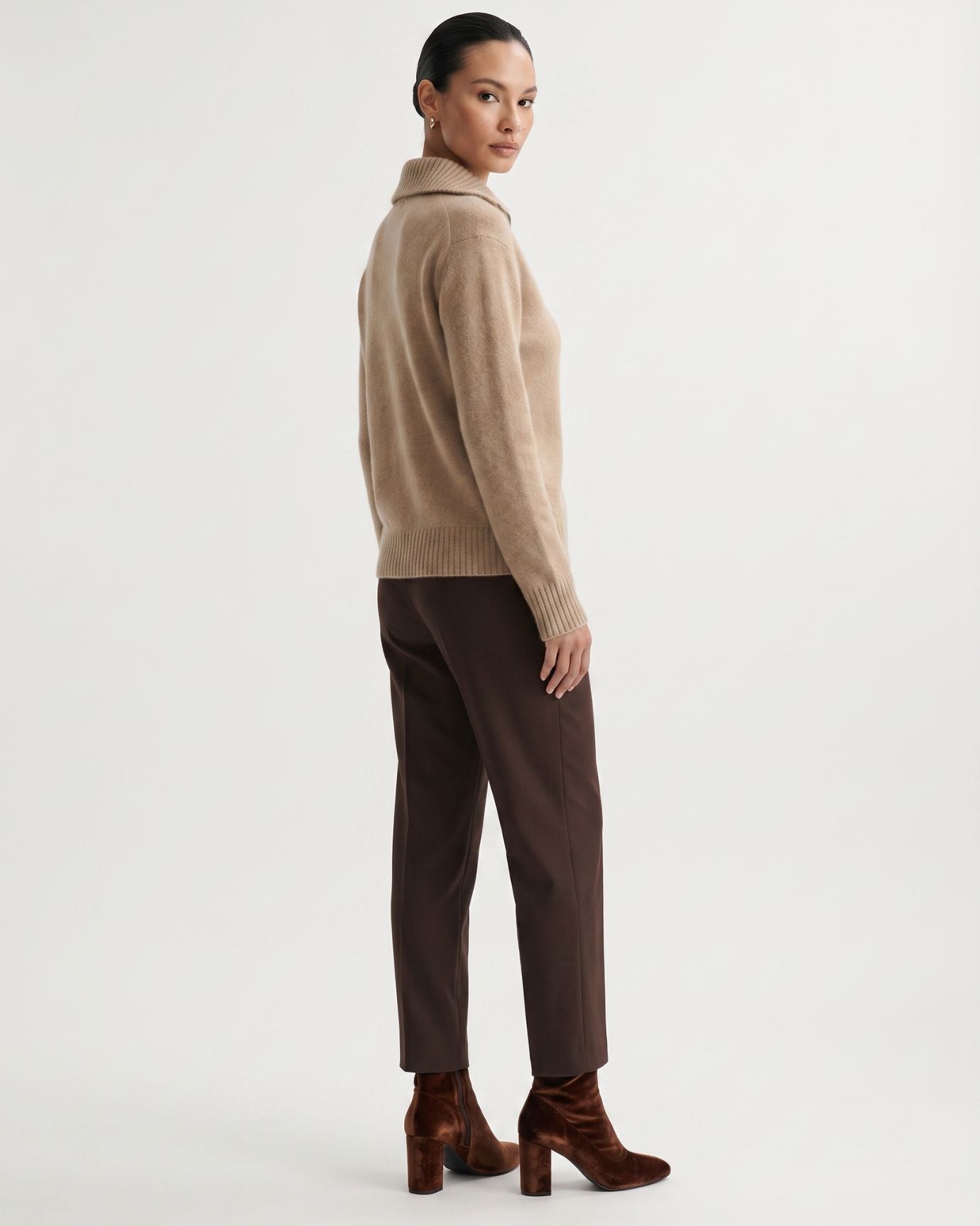 Georgina Zipper Cashmere Sweater