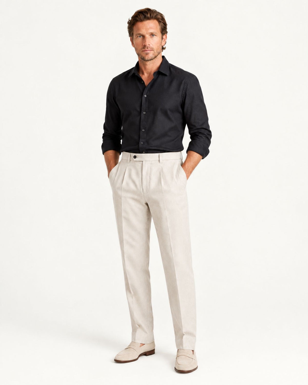 Cannes Pull-On Straight Leg Dress Pants