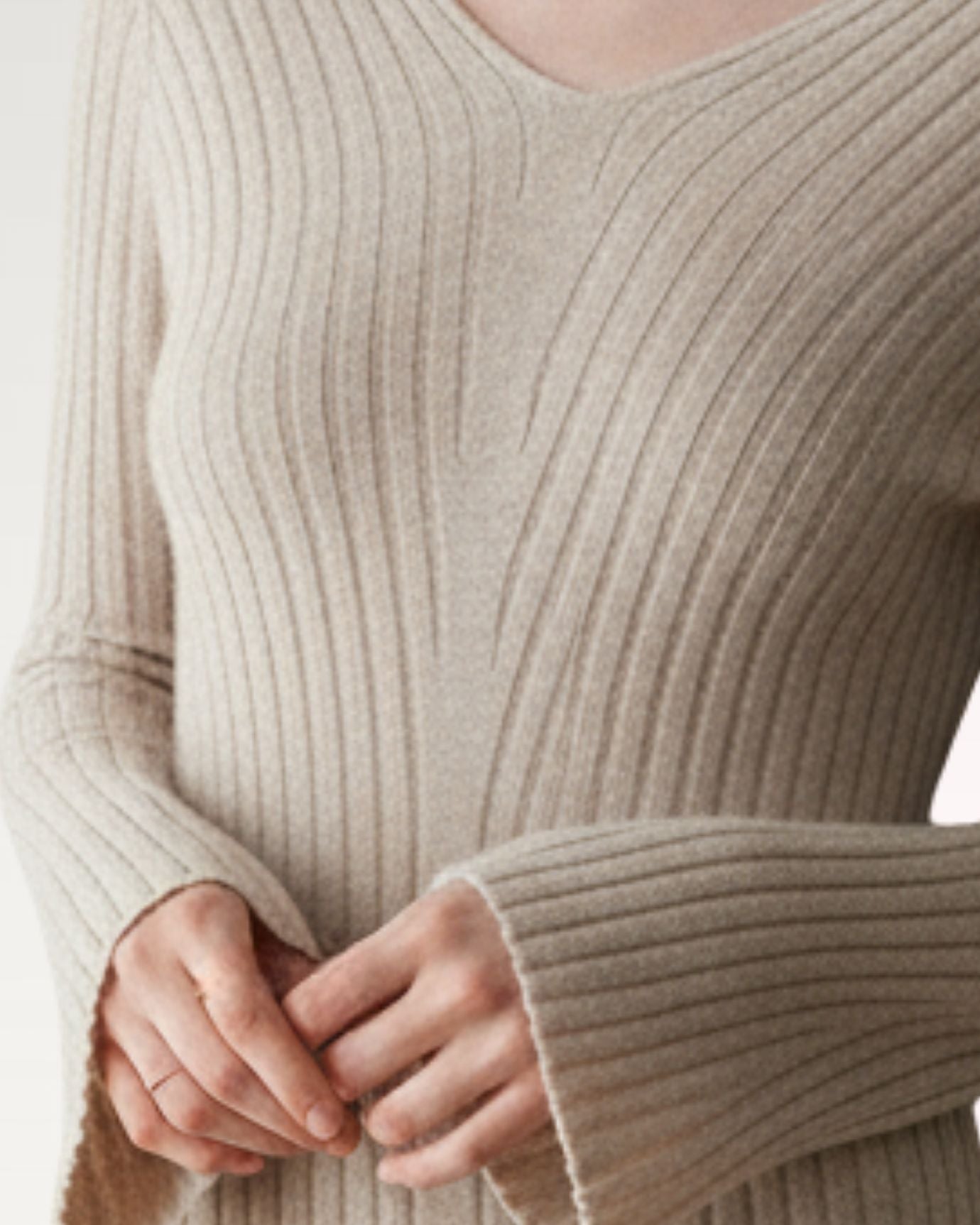 Cashmere Dress Skin Proof Tested V-Neck