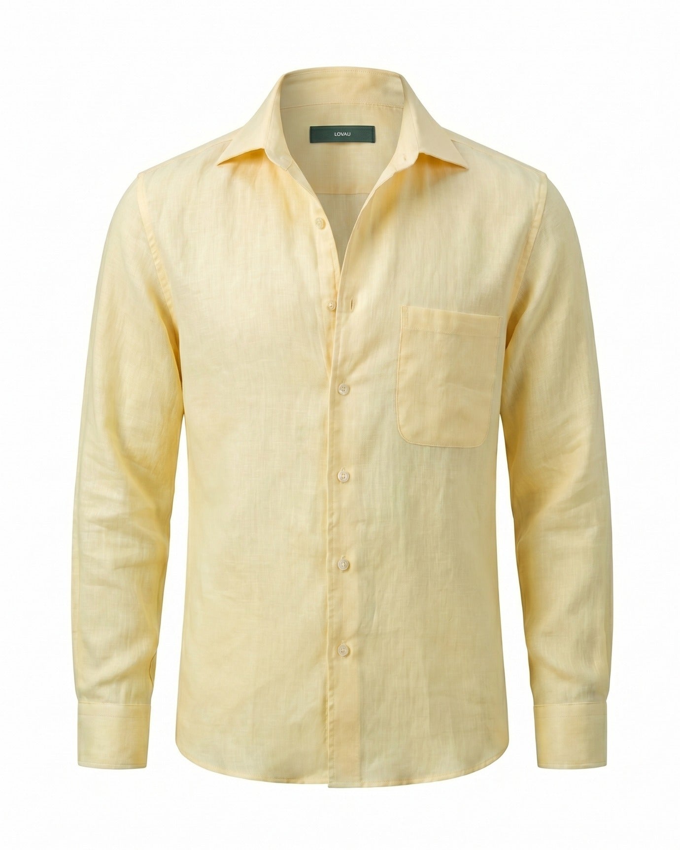 Contemporary Yellow Linen Shirt