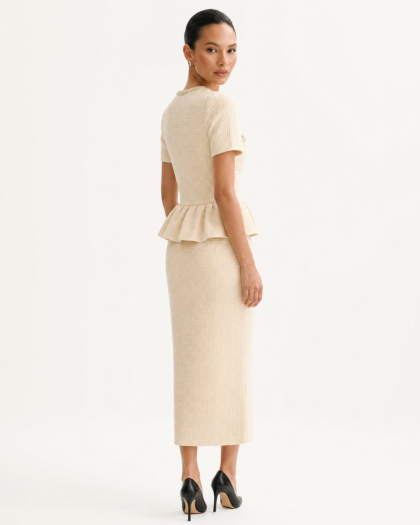 Embellished Short Sleeve Dress