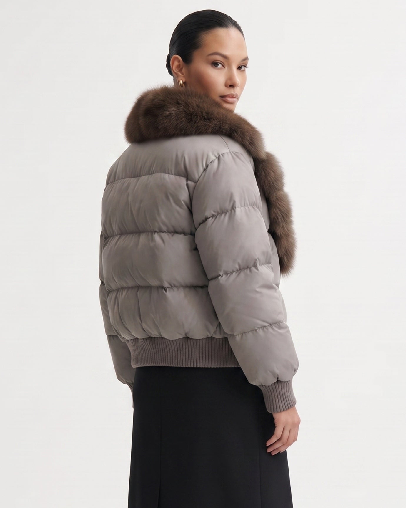 Fur Collar Down Jacket Thickened and Warm