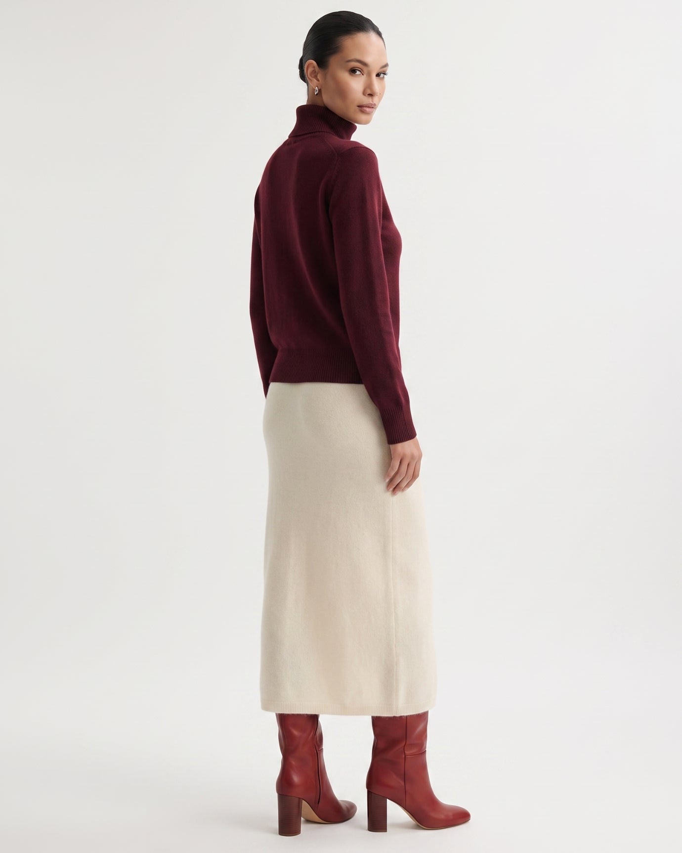 Luxury Cashmere Midi Skirt