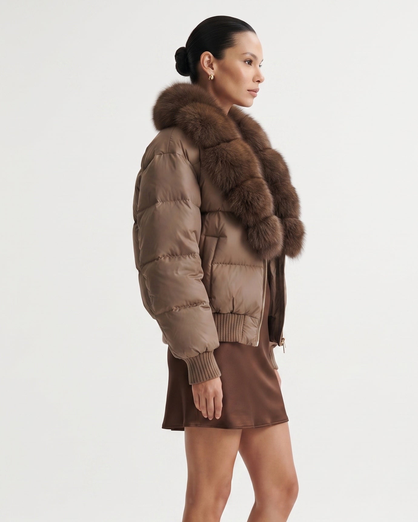 Fur Collar Down Jacket Thickened and Warm