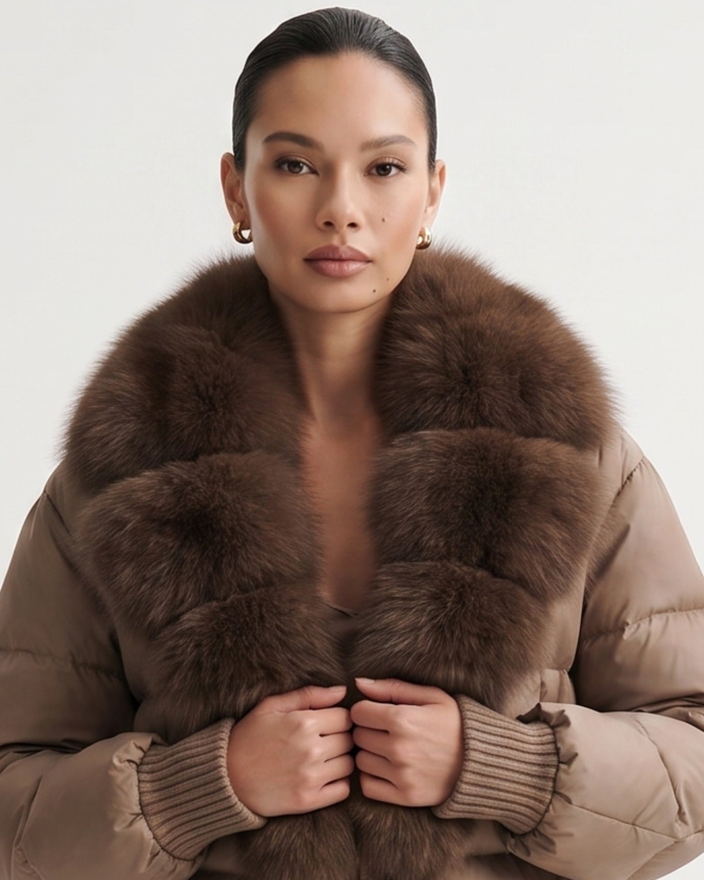 Fur Collar Down Jacket Thickened and Warm
