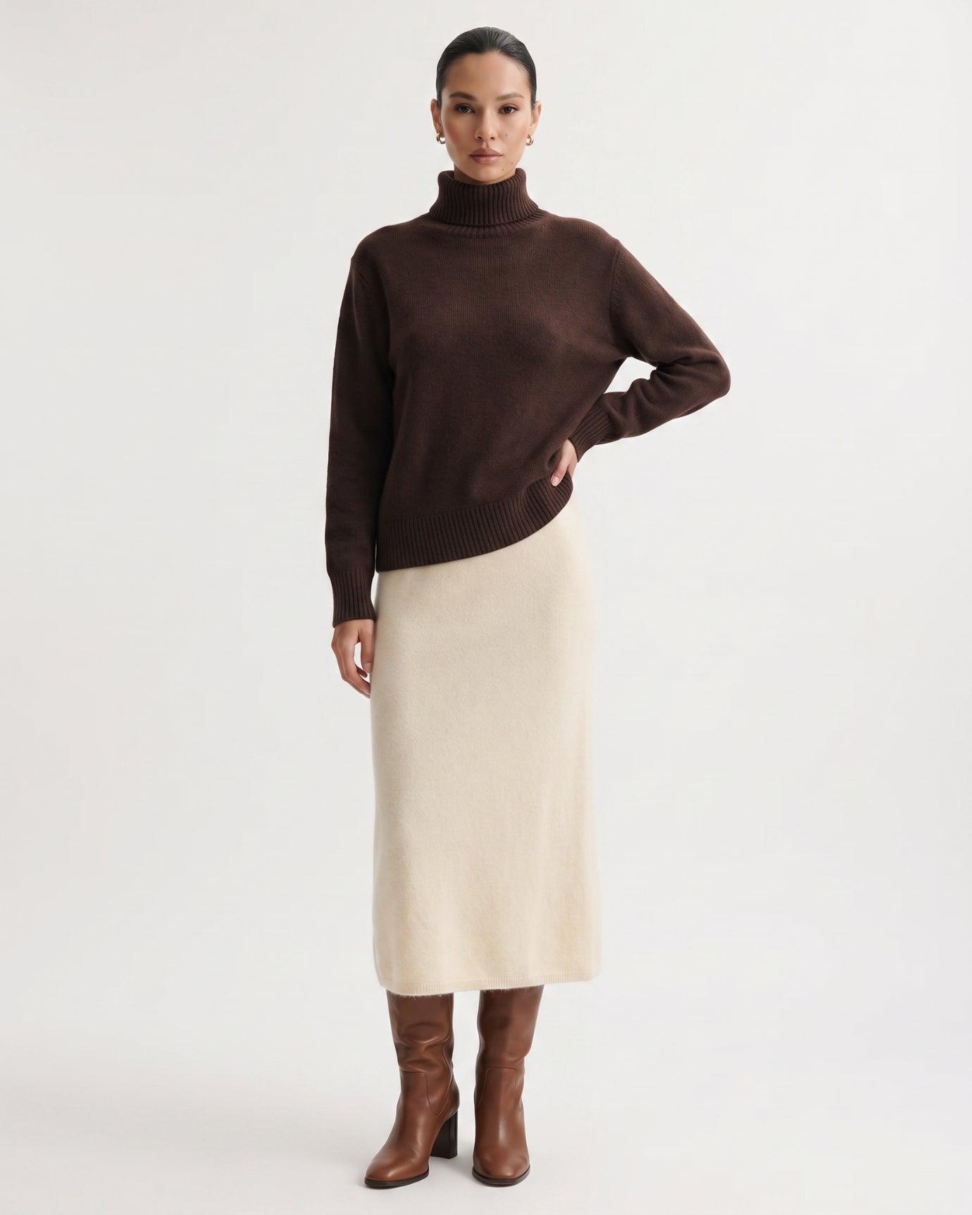 Luxury Cashmere Midi Skirt
