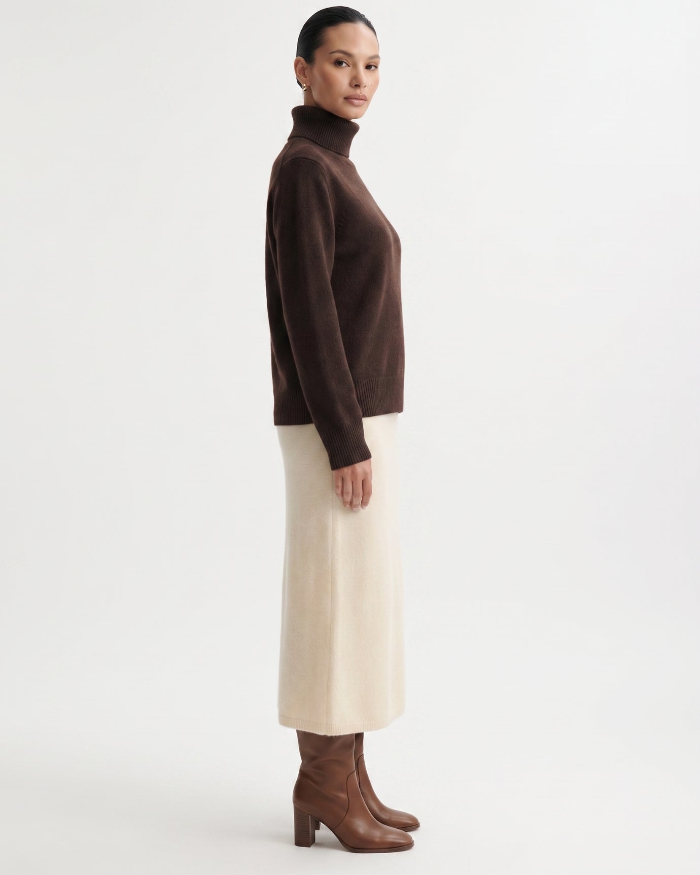 Luxury Cashmere Midi Skirt