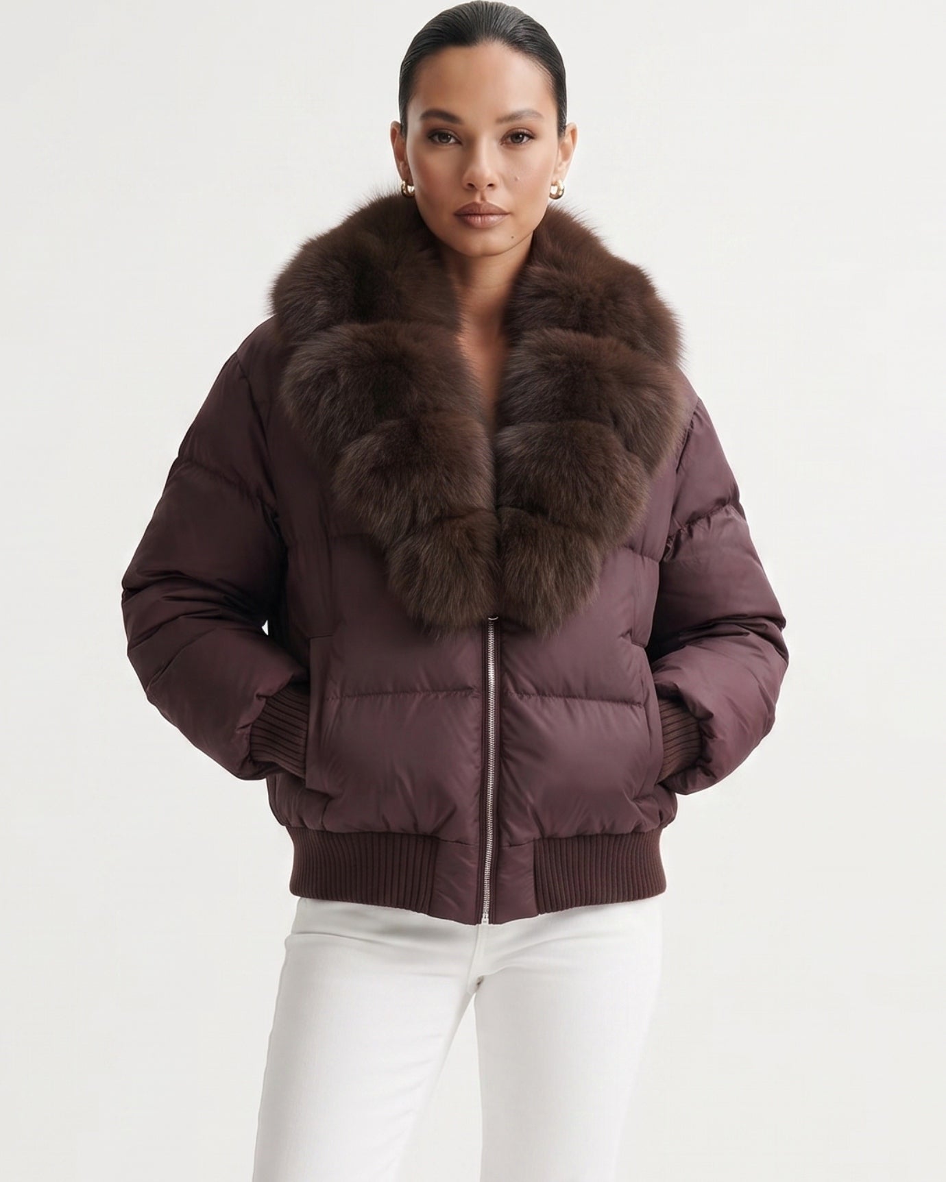 Fur Collar Down Jacket Thickened and Warm