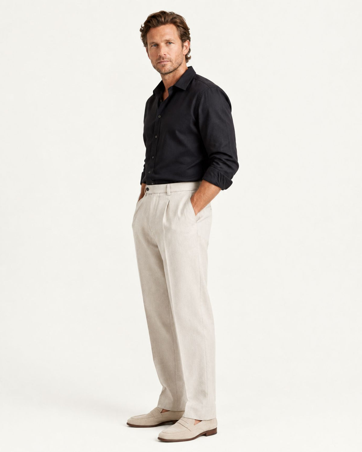 Cannes Pull-On Straight Leg Dress Pants
