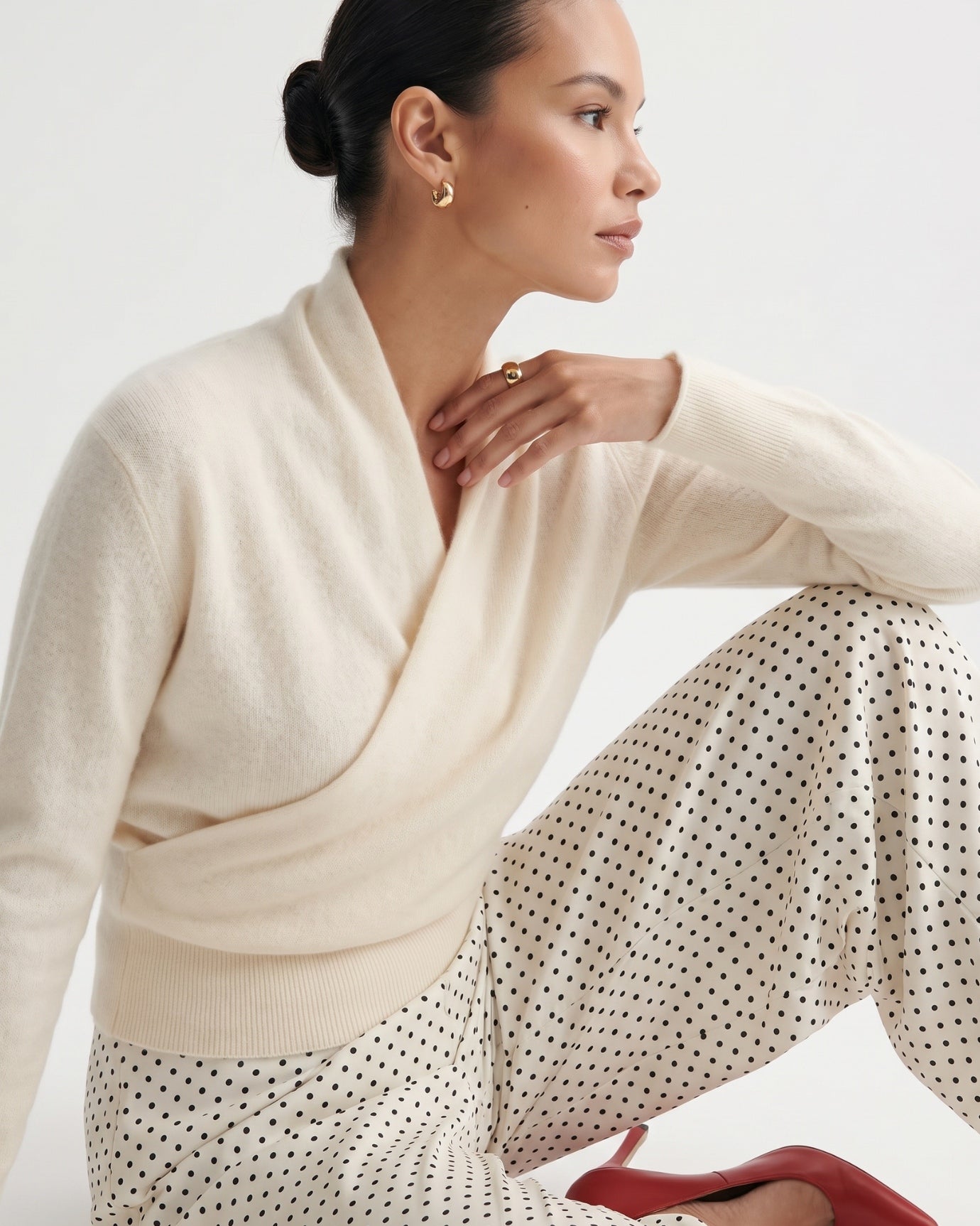 Sarah V Neck Cashmere Sweater