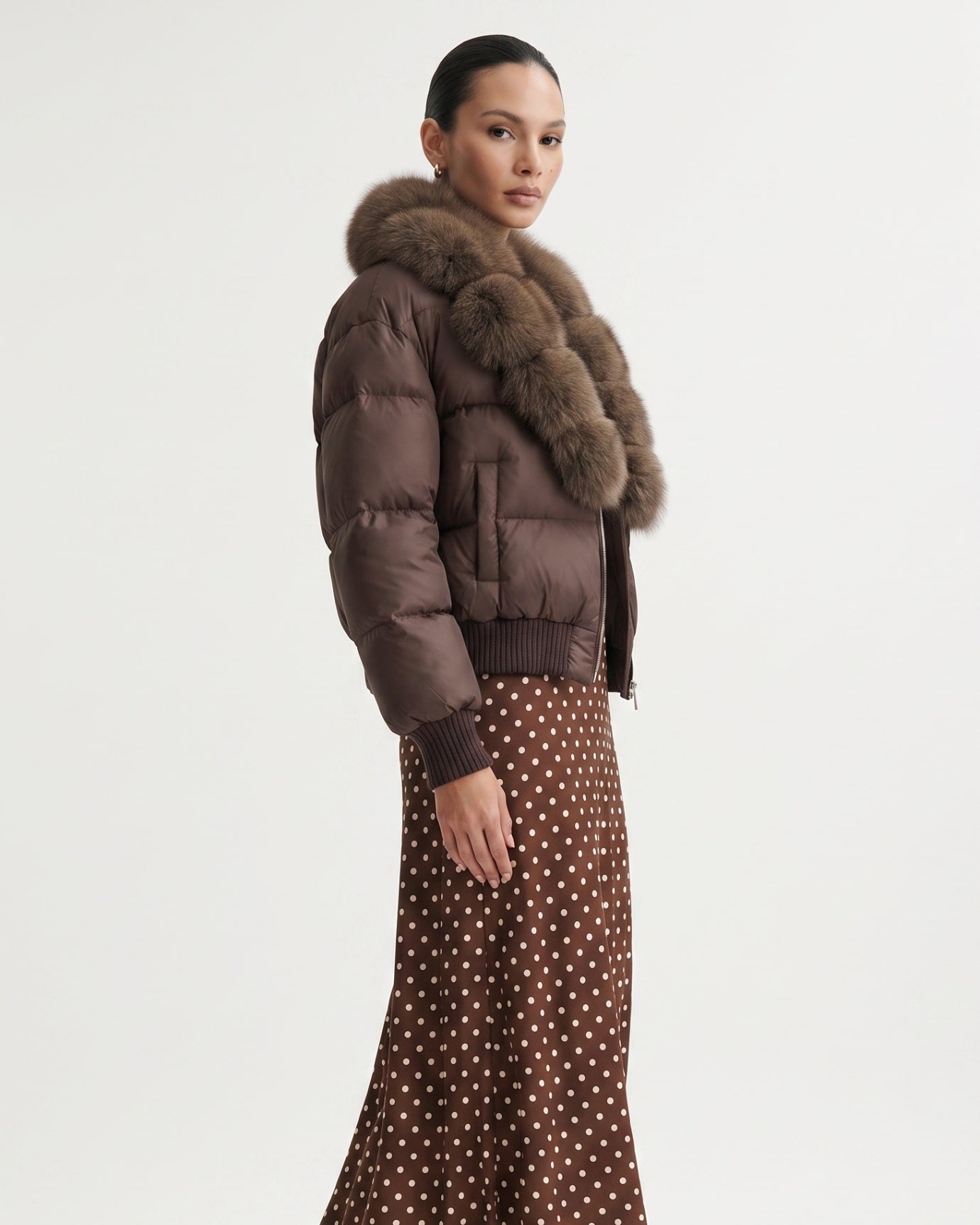 Fur Collar Down Jacket Thickened and Warm